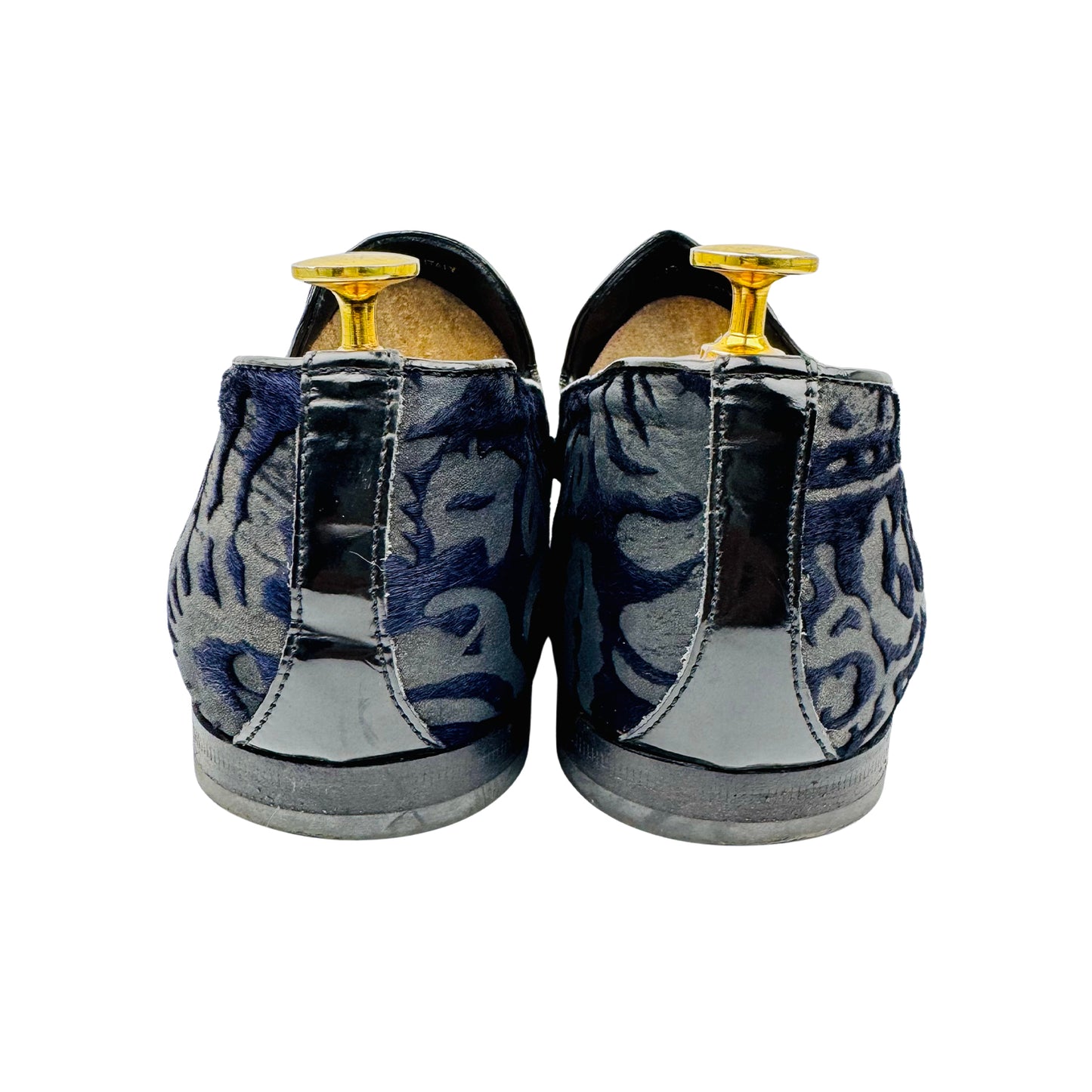 Jimmy Choo Men's Navy Grey Embossed Italian Loafer (Size 42)