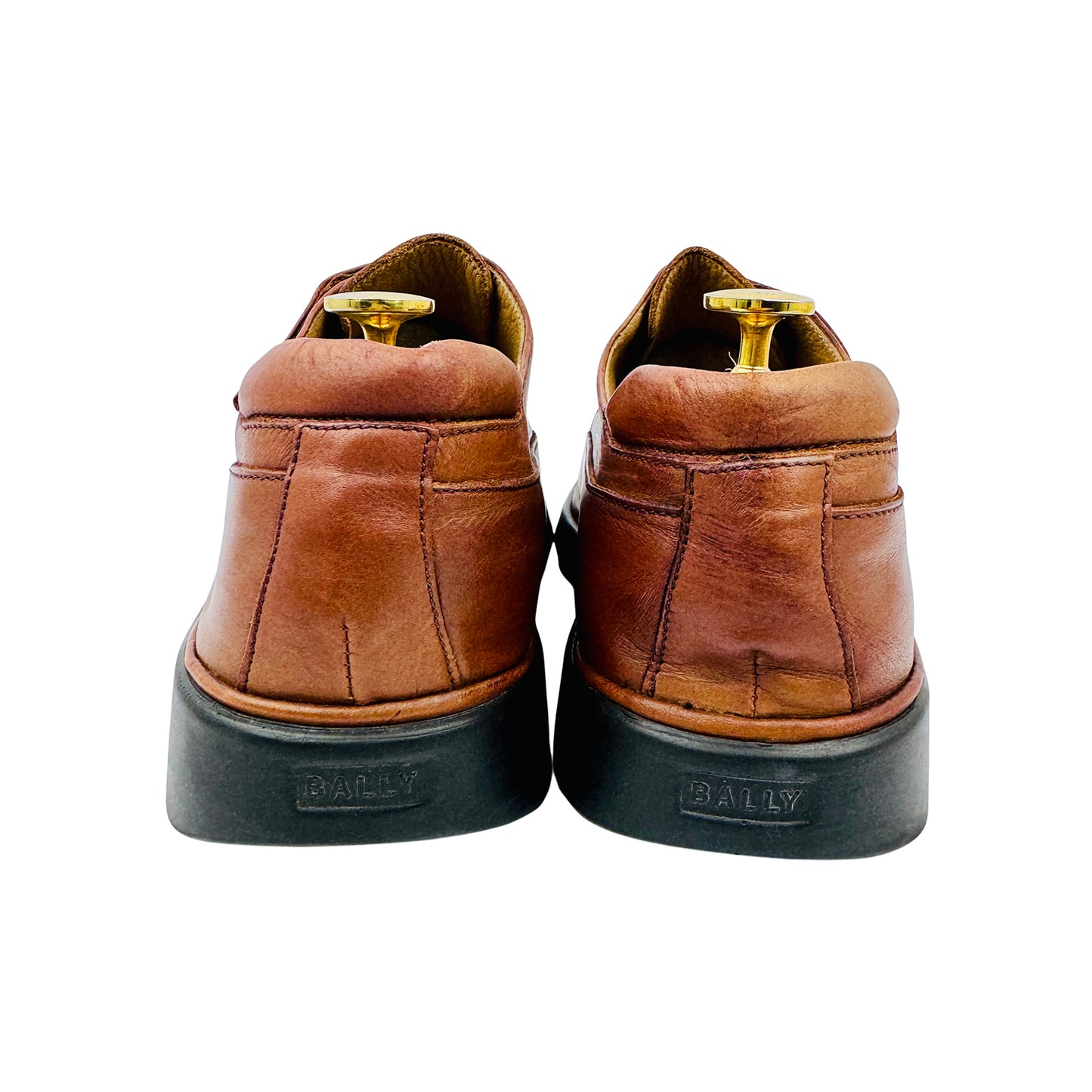 Bally Rono Hook & Loop Brown Leather Shoes (Size 42.5/43)