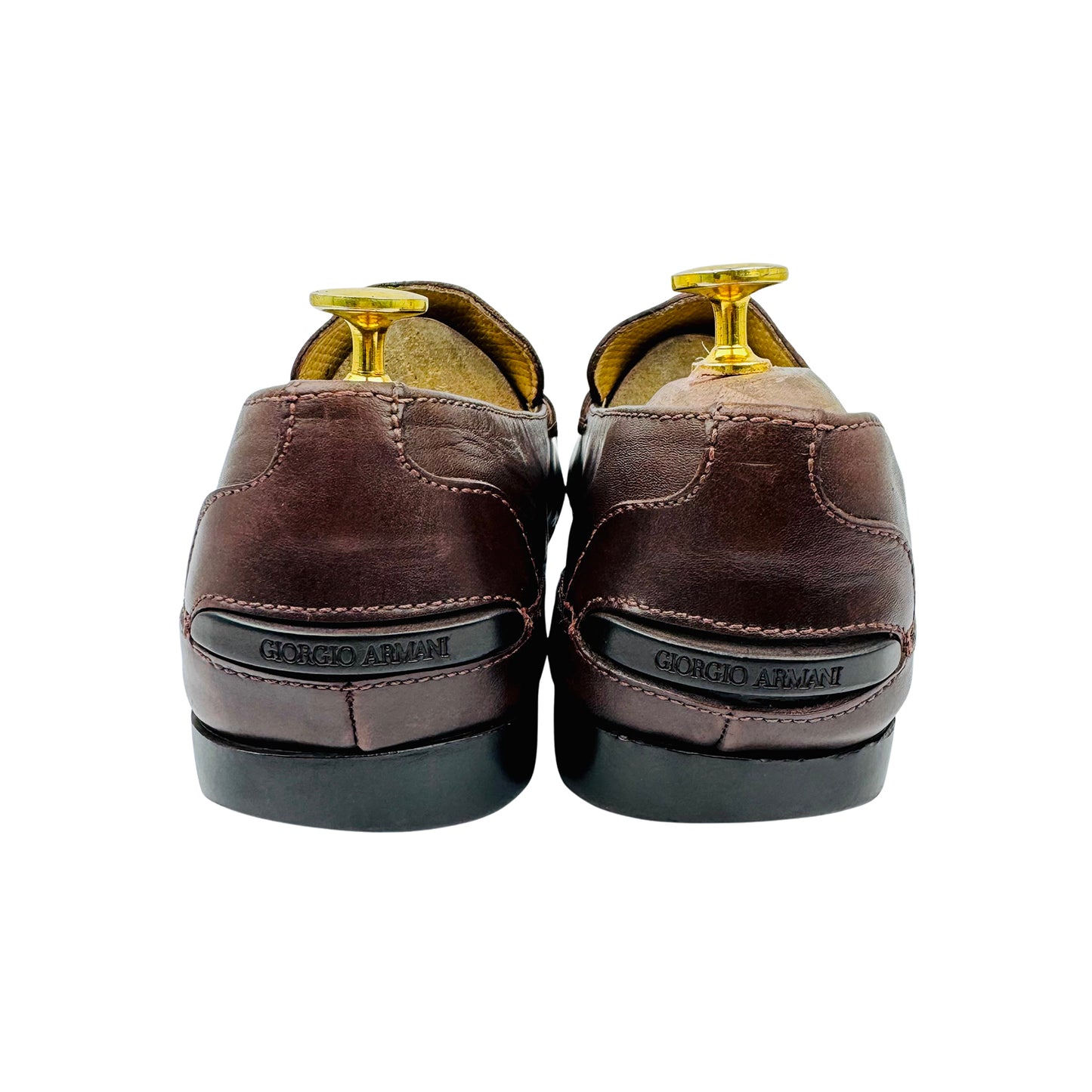 Giorgio Armani Men's Dark Brown Leather Loafer (Size 42/42.5)