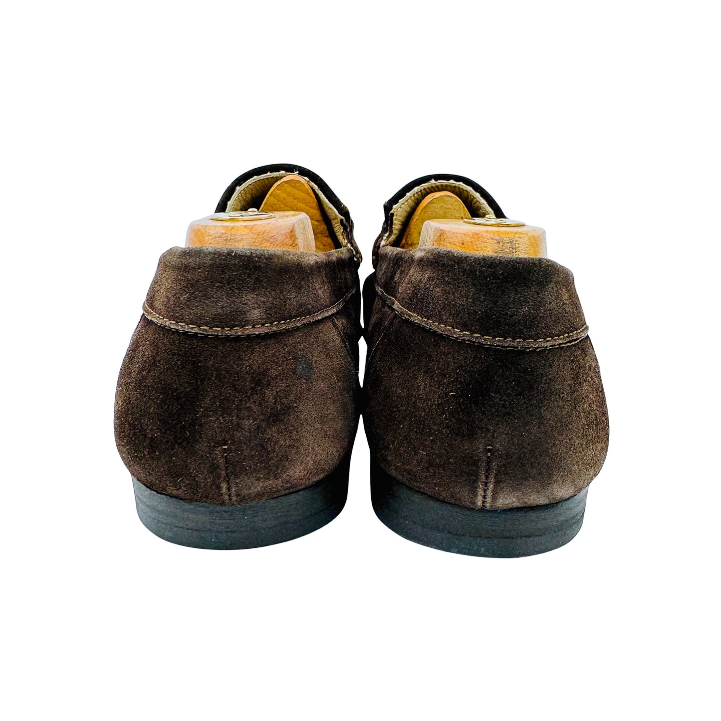 Dolce & Gabbana Brown Suede DG Embossed Loafers (Size 44/44.5)
