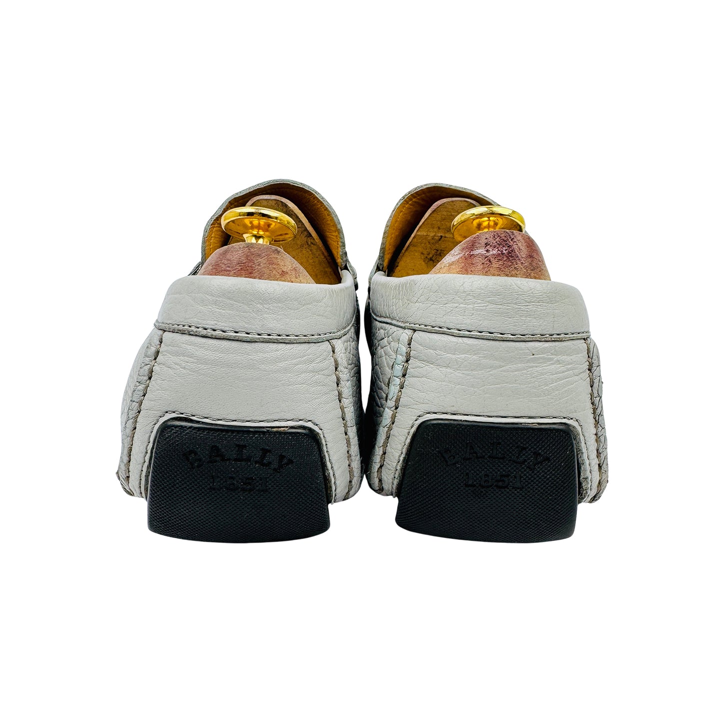 Bally Men's Wabler Light Grey Driver Loafers (Size 42/42.5)