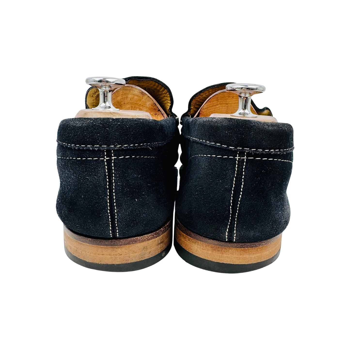 John White Men's Navy Suede Loafers (Size 44.5/45)