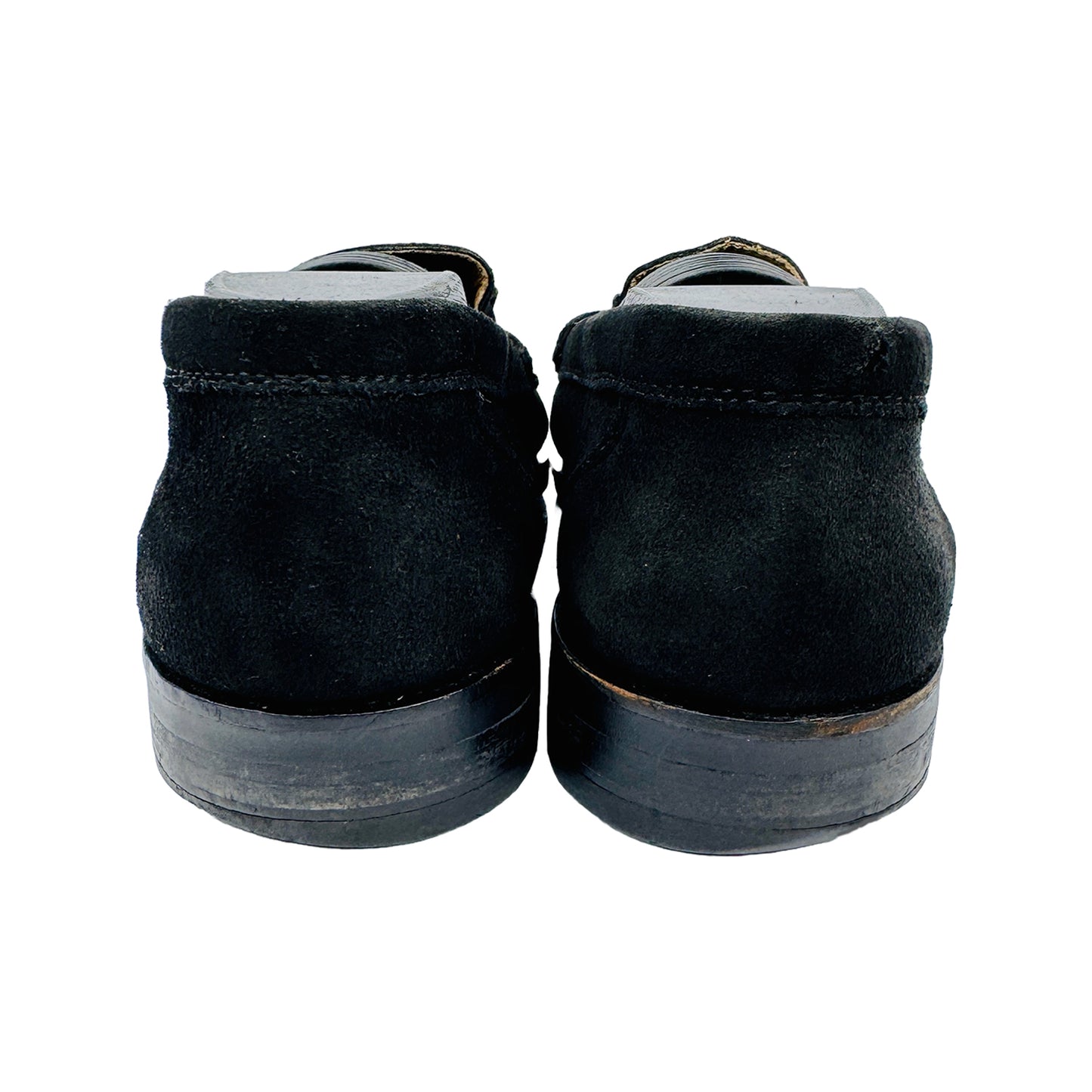 Russell & Bromley Buckle Black Suede Loafers (Size 41/41.5)