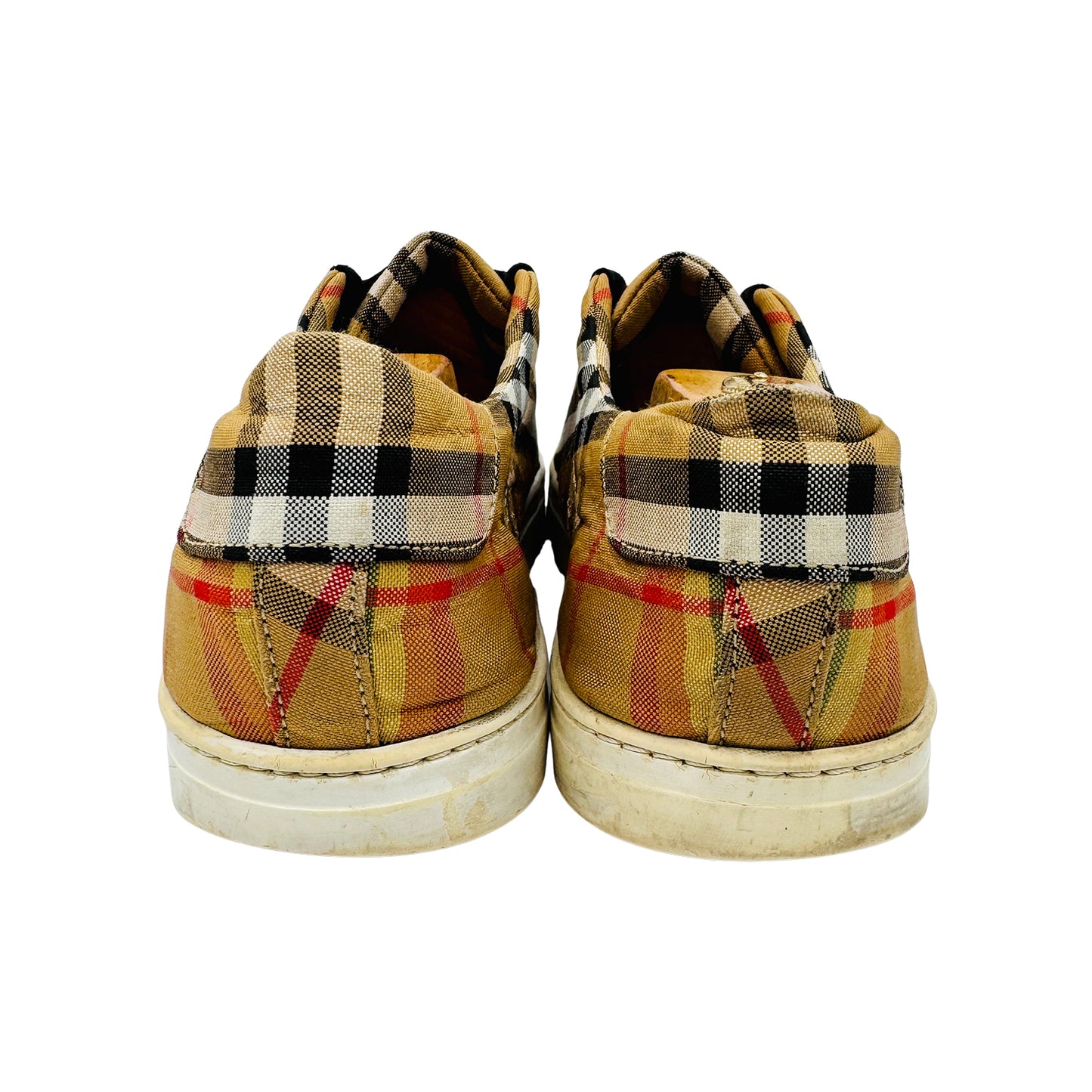 Burberry Rainbow Check Canvas Low-Top Sneakers (Size 43/43.5)