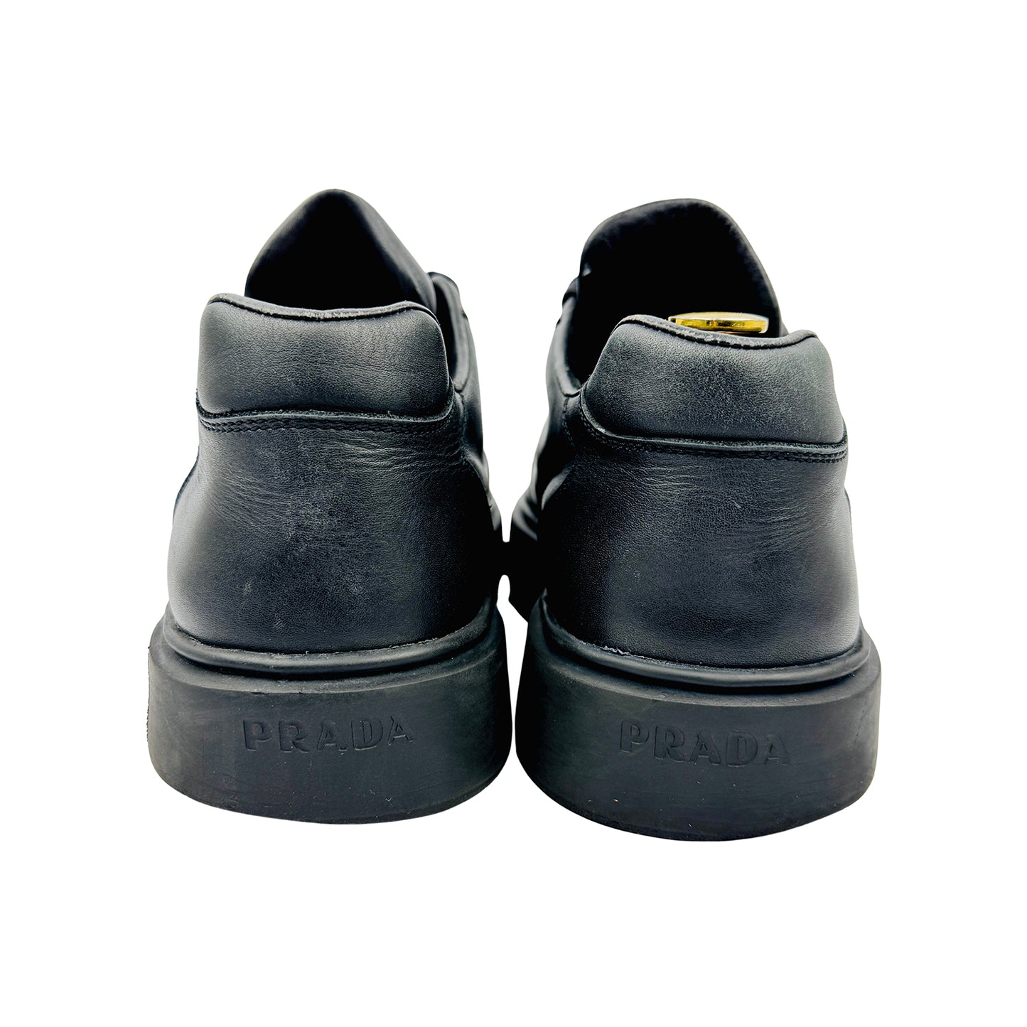Prada Men's Black Leather Sneakers (Size 42.5/43) - 4E3453