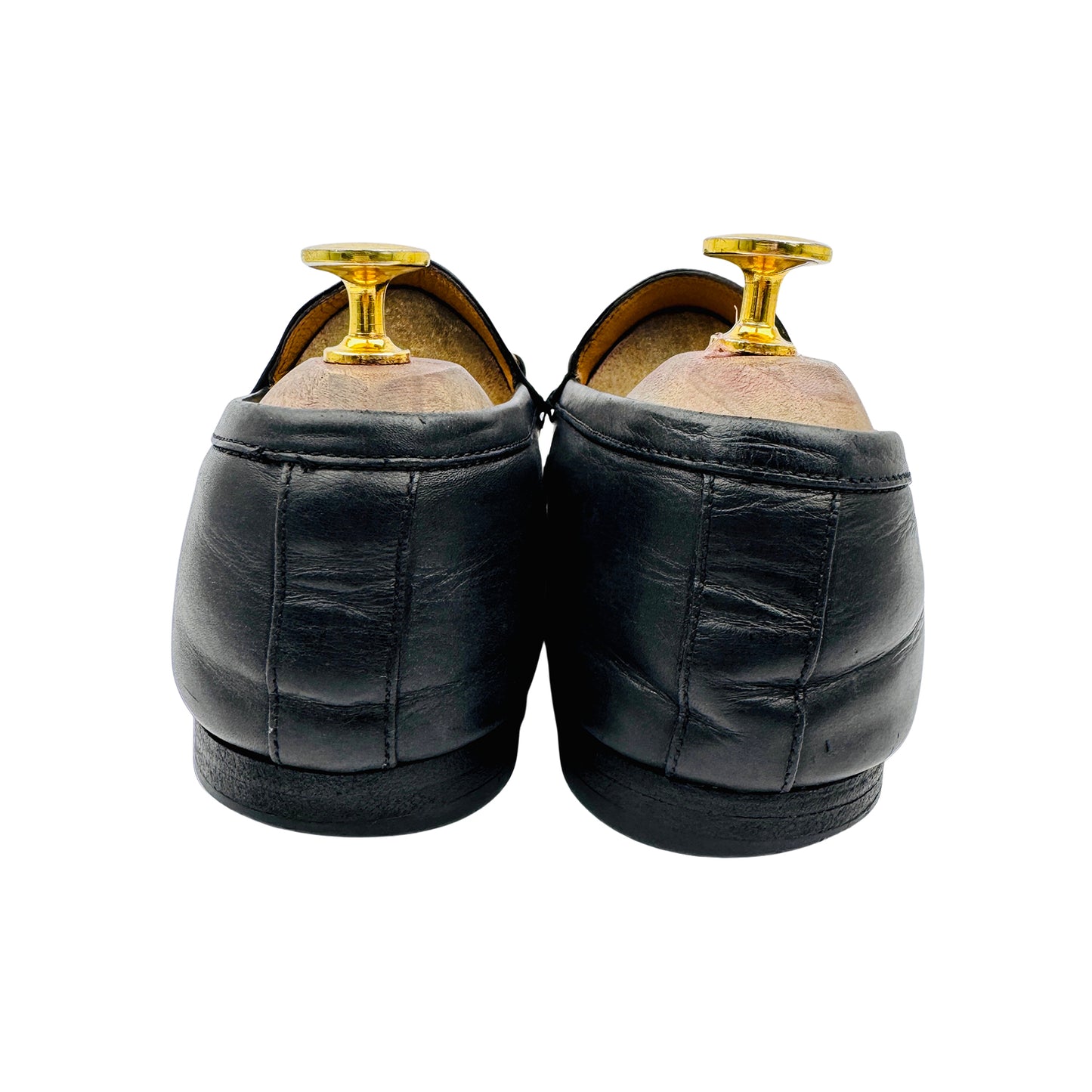 Gucci Jordaan Horsebit Black Leather Loafers (Size 40/40.5)