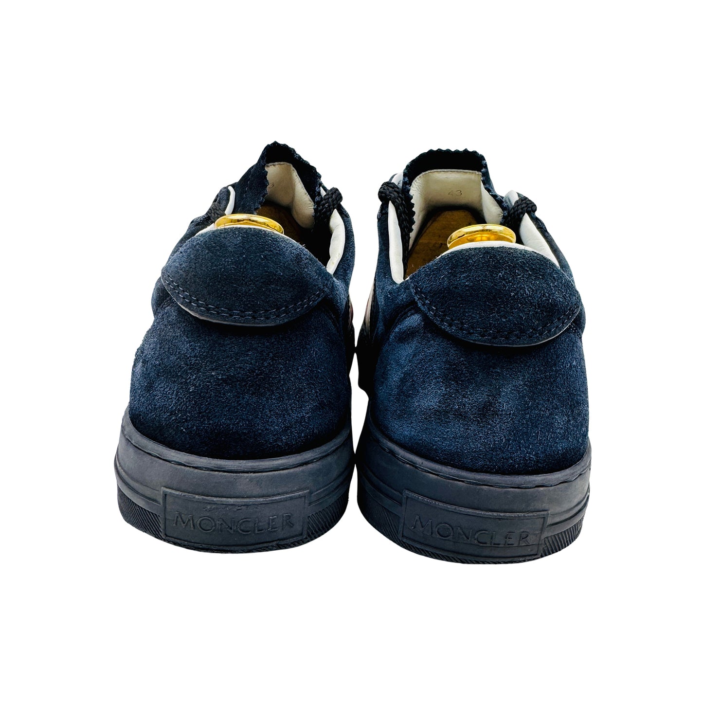 Moncler New Monaco Navy Suede Sneakers (Size 43/43.5)