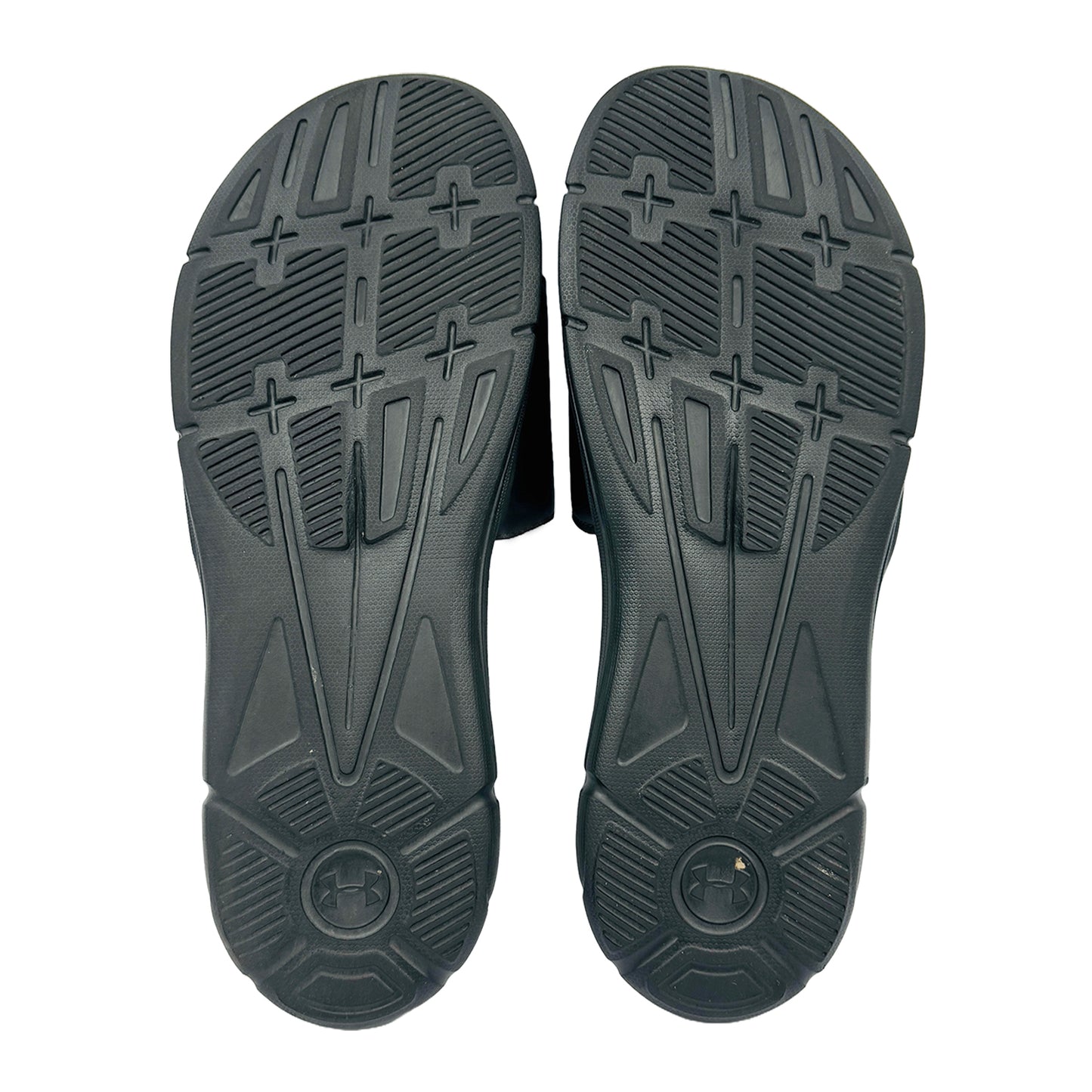 Outsole image of Under Armour Men's Ignite 5 Black Slides (Size 46) - 1287318-001