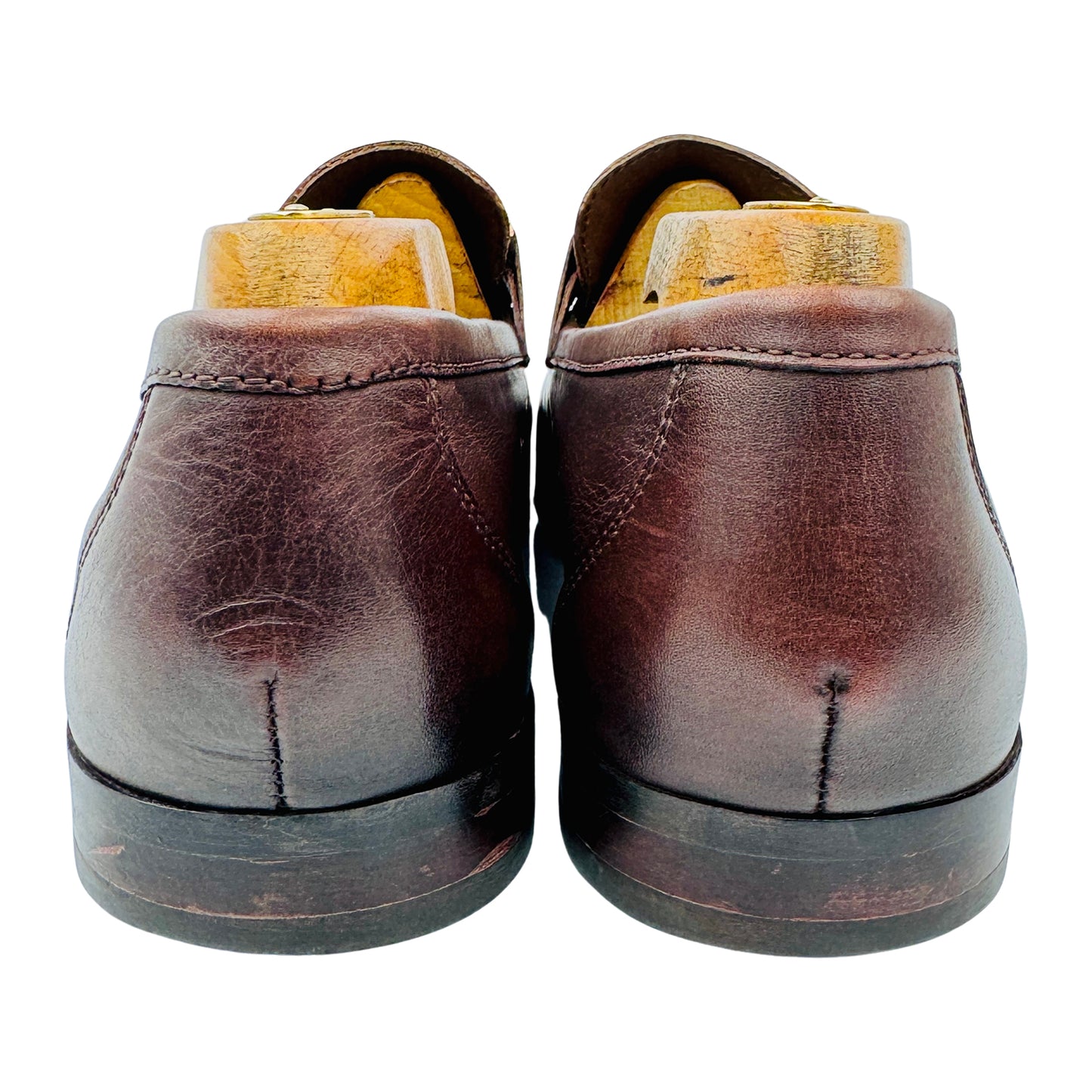 Rosso Brunello Men's Braided Leather Loafers (Size 43) - MS‑4211
