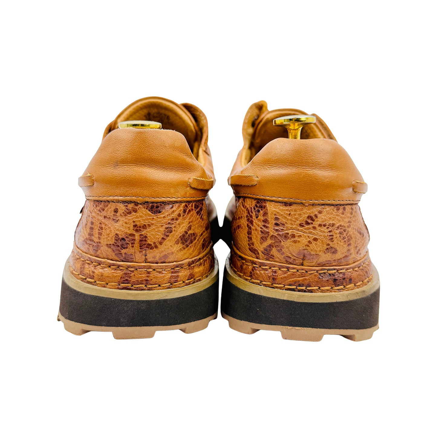 Twisted X Men's Brown Embossed Boat Shoes (Size 42.5/43)