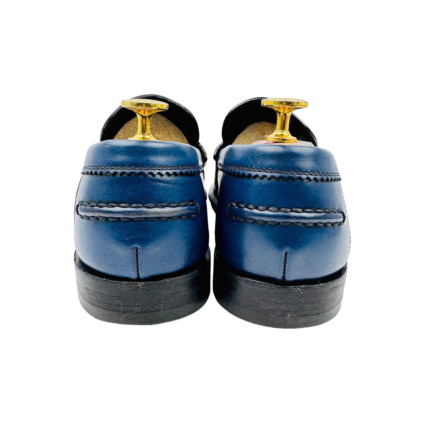 Louis Vuitton Men's Leather Penny Blue Loafers (Size 41/41.5)
