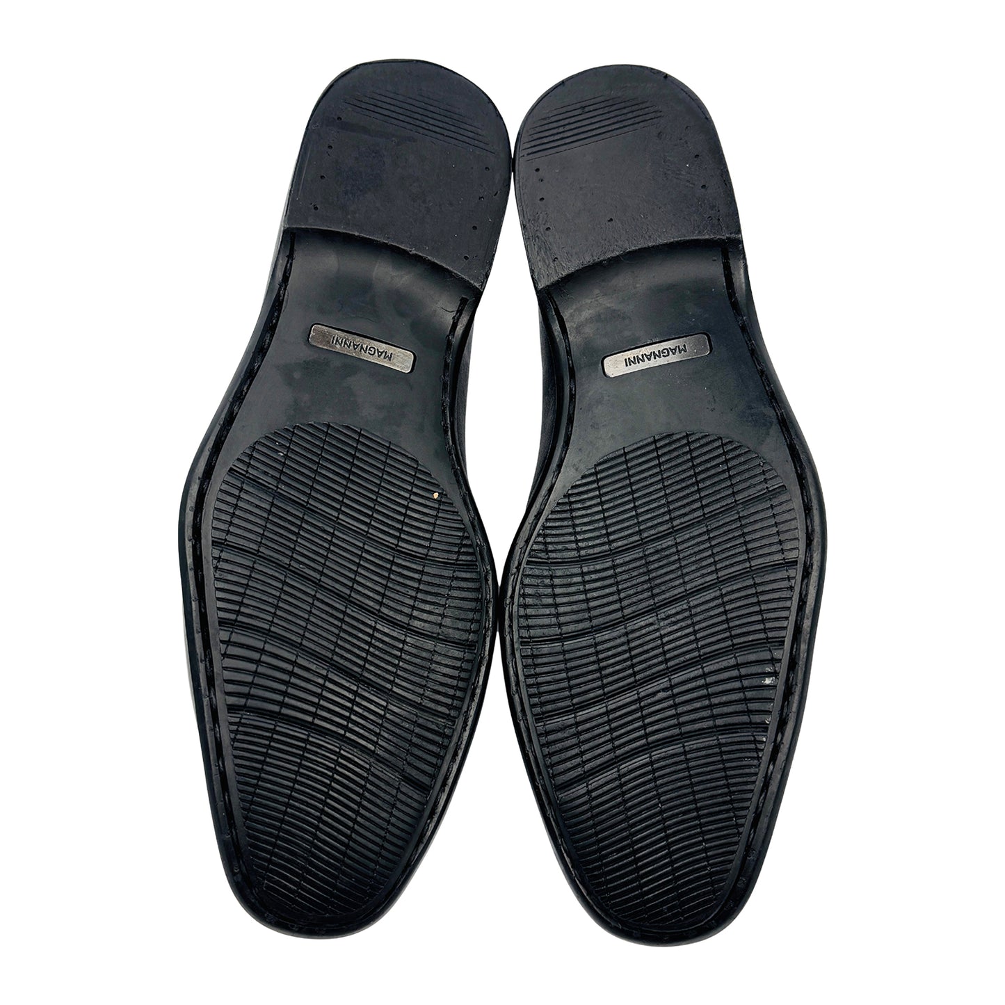 Magnanni Men's Black Leather Loafers (Size 42/42.5)