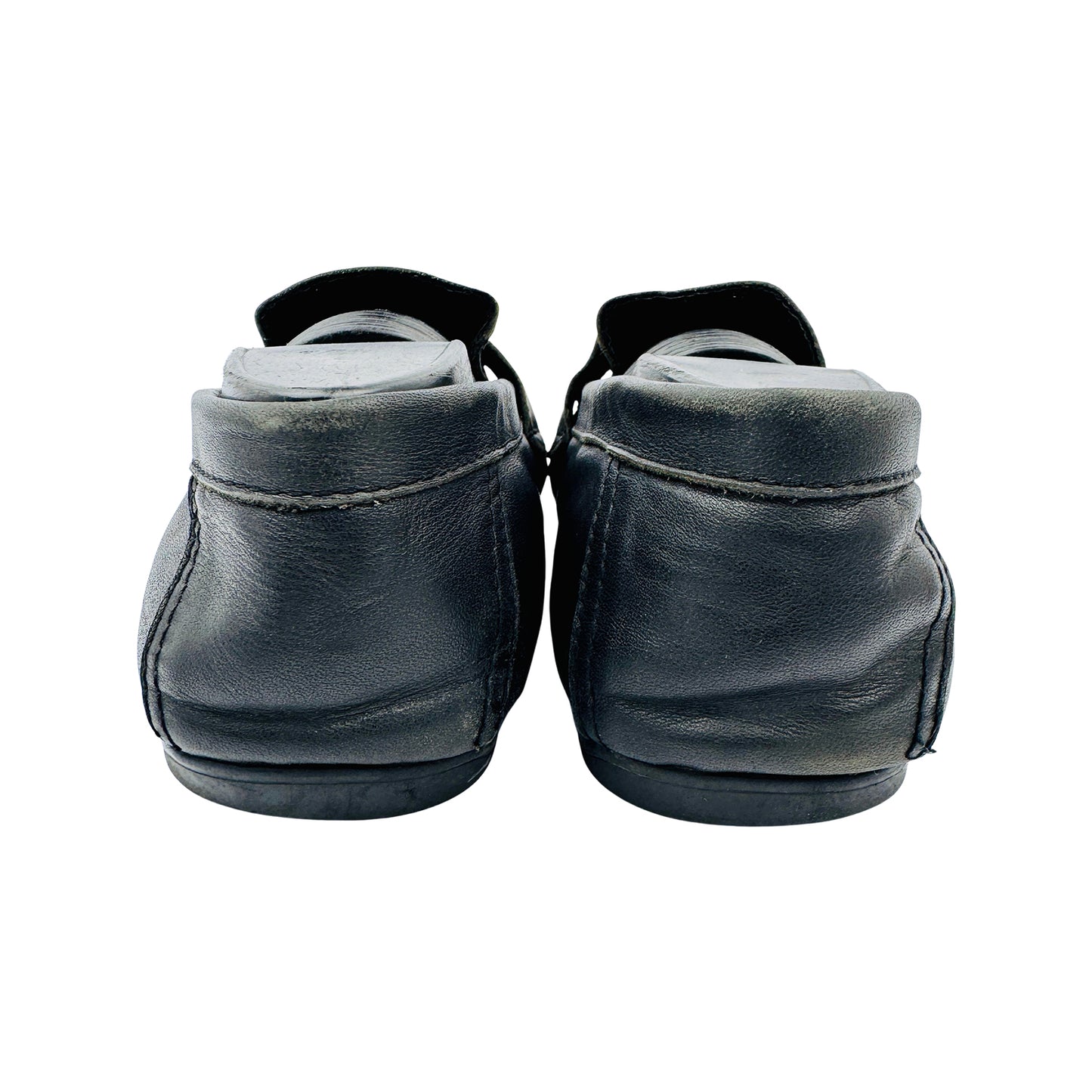 Versace Men's Medusa Embellished Black Leather Loafers (Size 40)