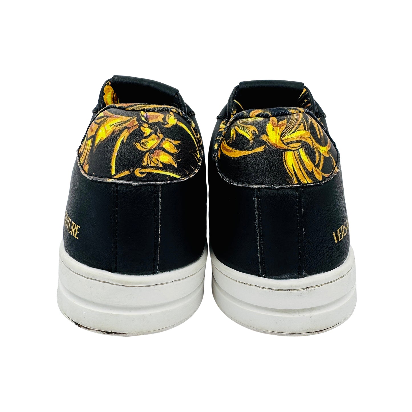 Versace Jeans Couture Baroque Print Leather Sneakers (Size 40) - 72VA3SKA