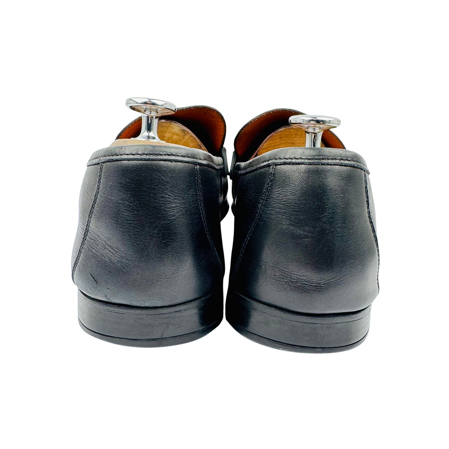 Magnanni Men's Black Leather Miengo Loafer (Size 45)