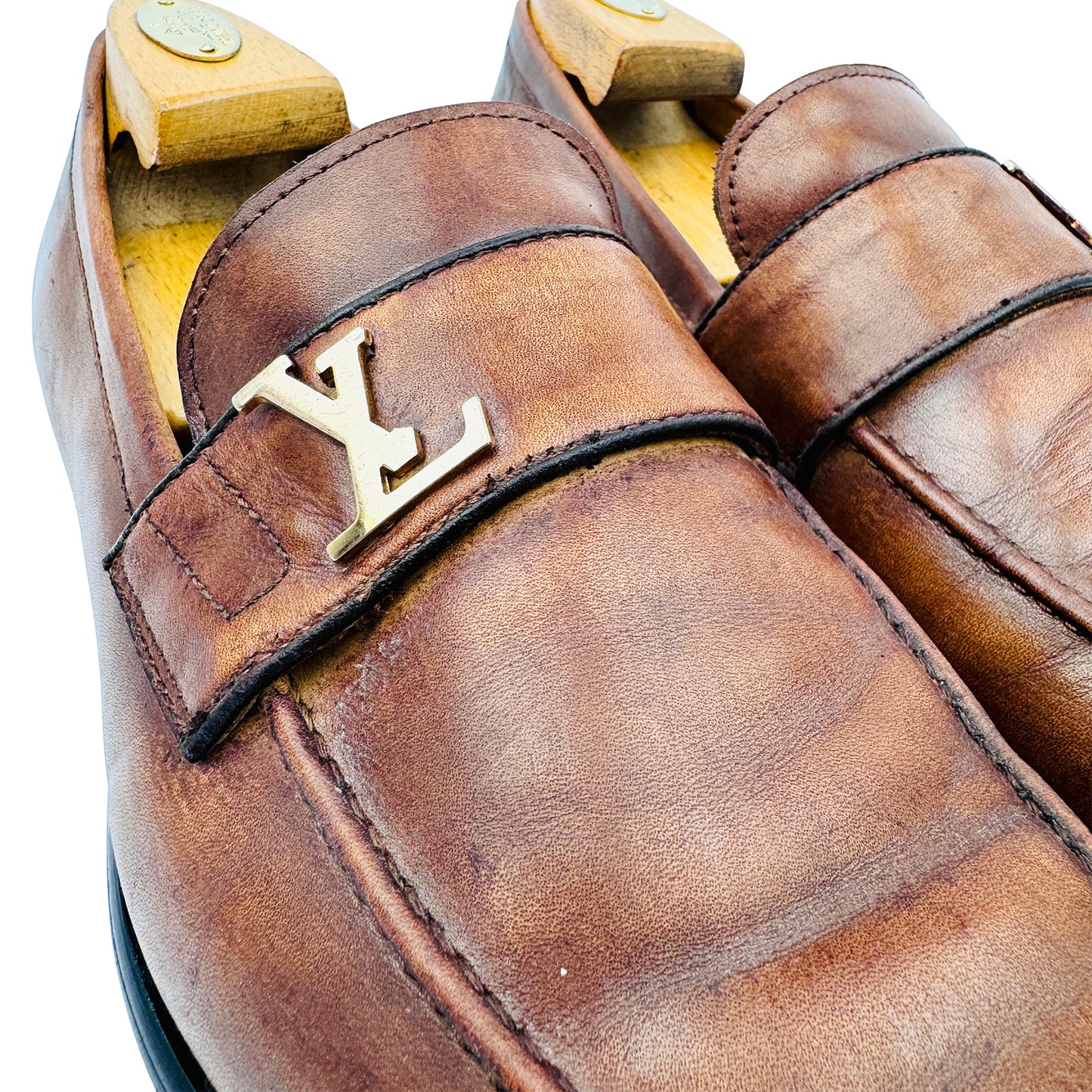 Louis Vuitton Major Brown Leather Loafers (Size 43)