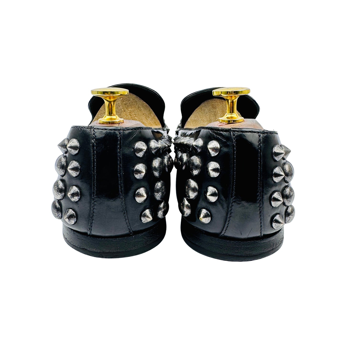 Prada Men's Spikes Flats Leather Shoes (Size 43/43.5)