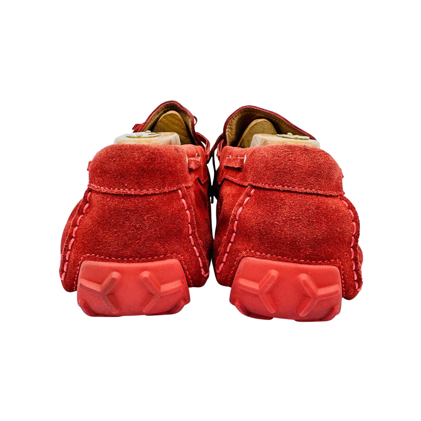 Bally Men's Red Dramer Suede Loafers (Size 44/44.5)