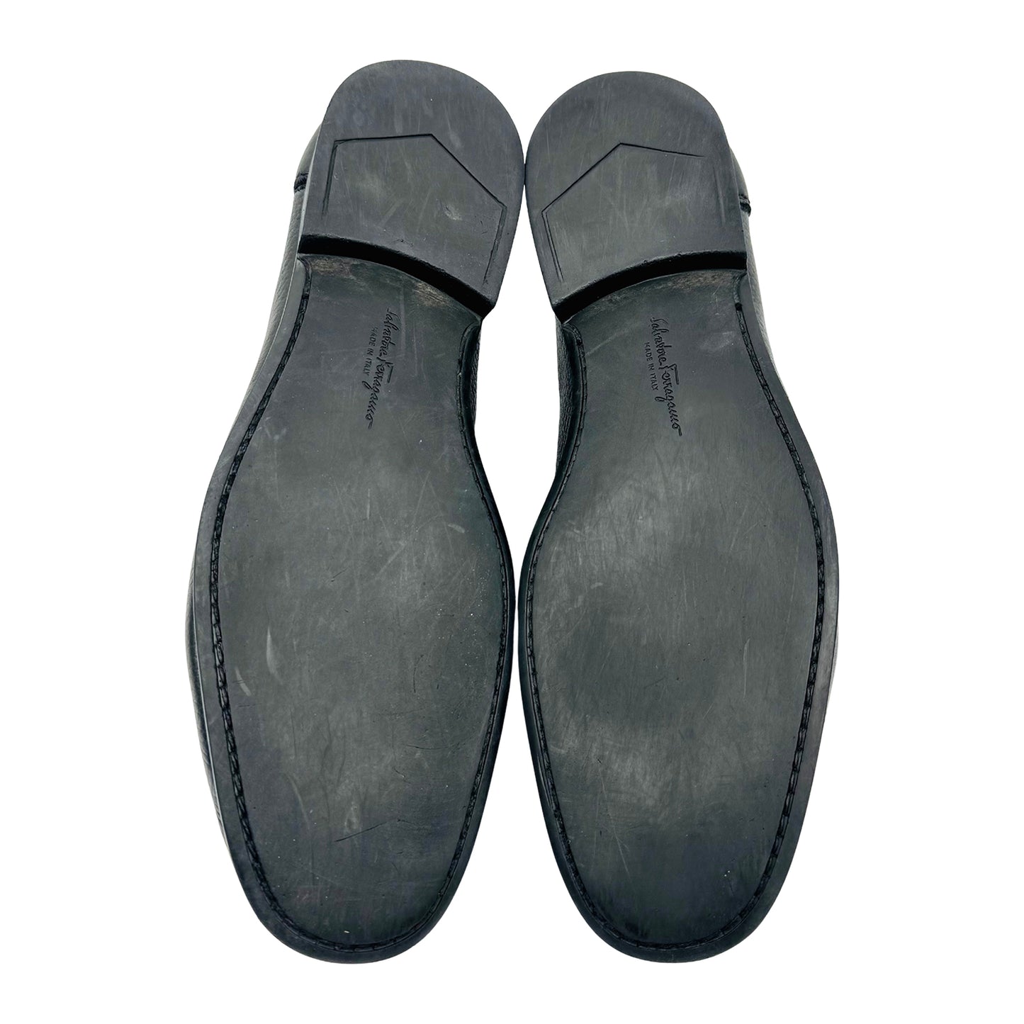Salvatore Ferragamo Black Grain Leather Bravo Loafer (Size 43/43.5)