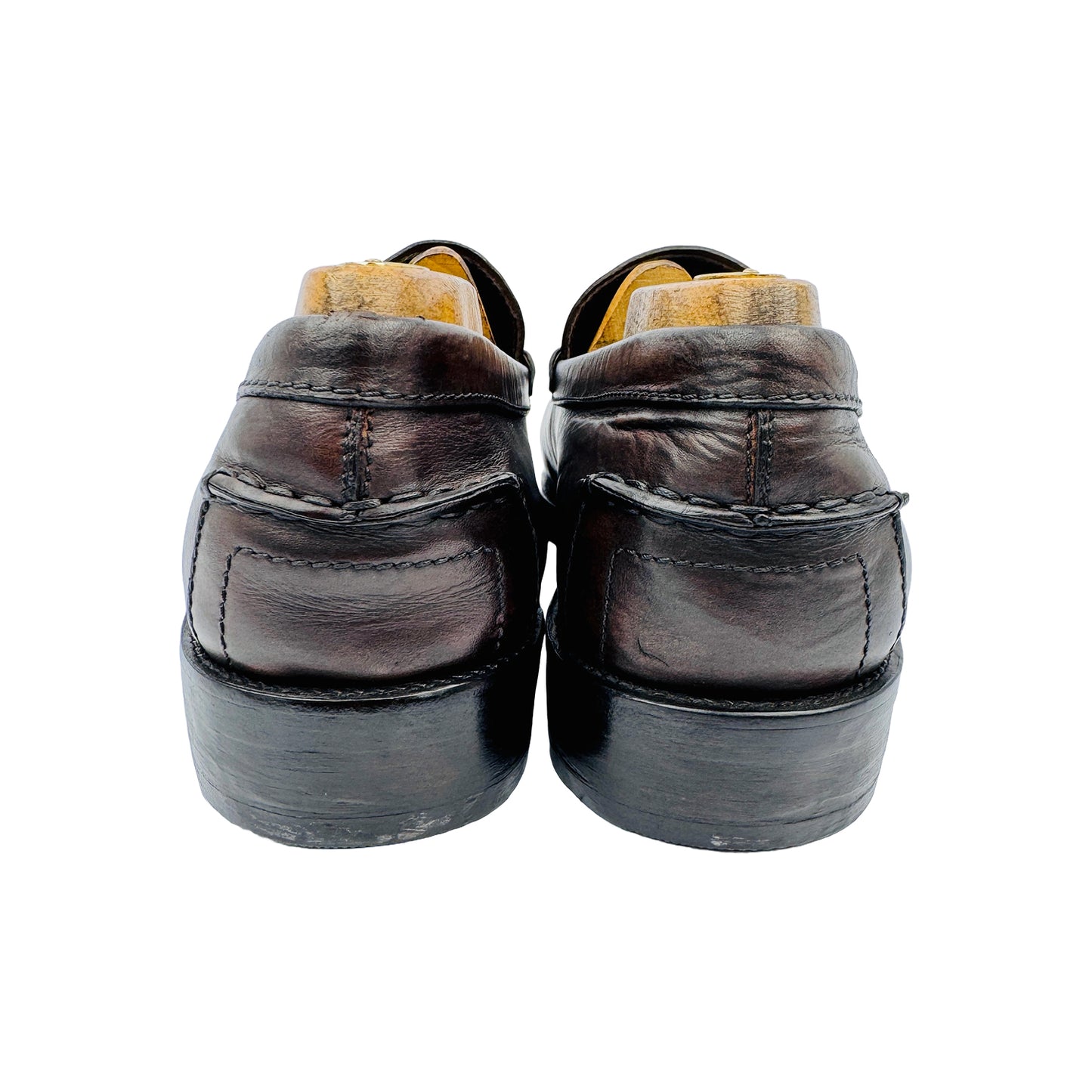 Back Side image of Tod's Men's Brown Leather Loafers (Size 42.5/43)