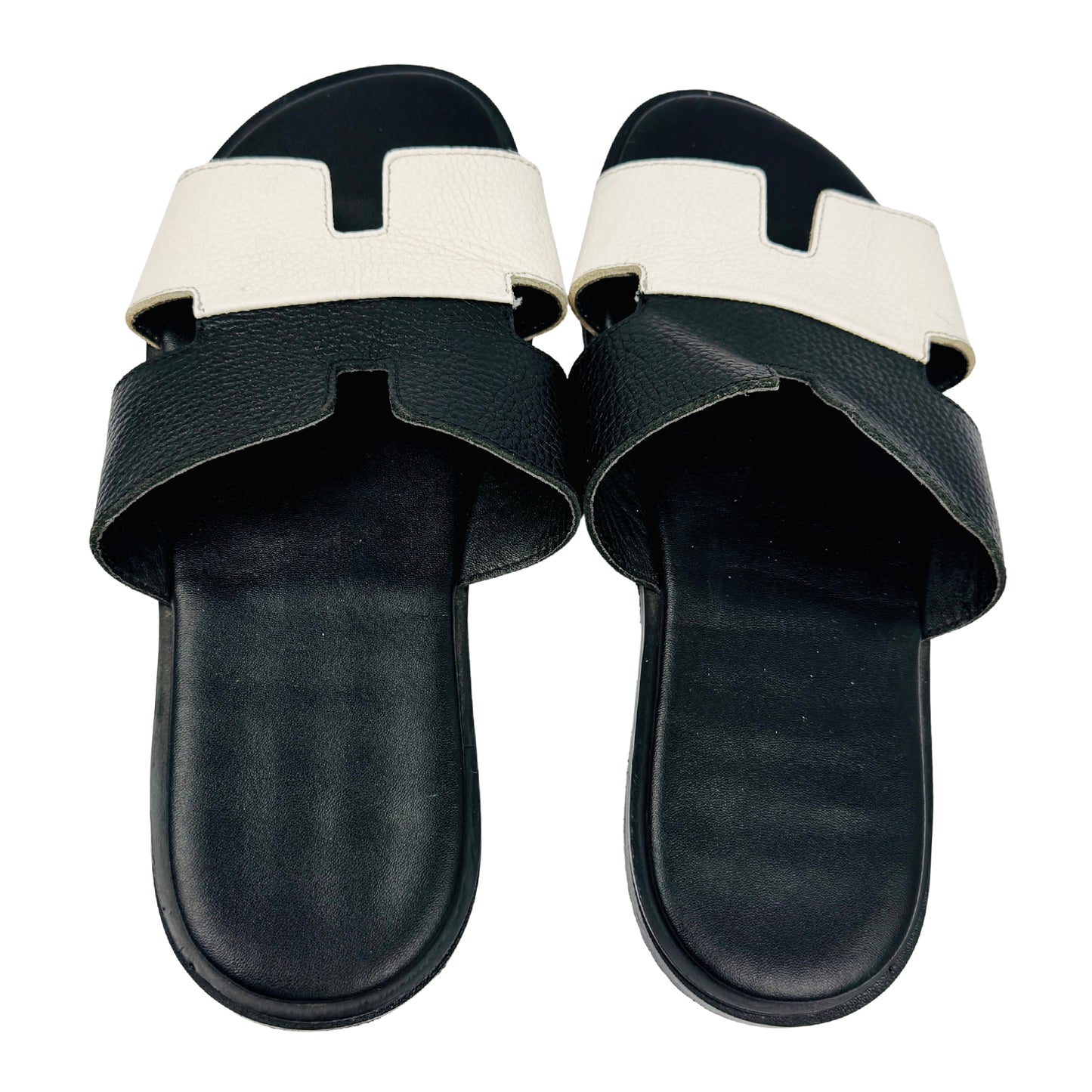 Hermes Izmir 'Black White' Slippers (Size 41/41.5)