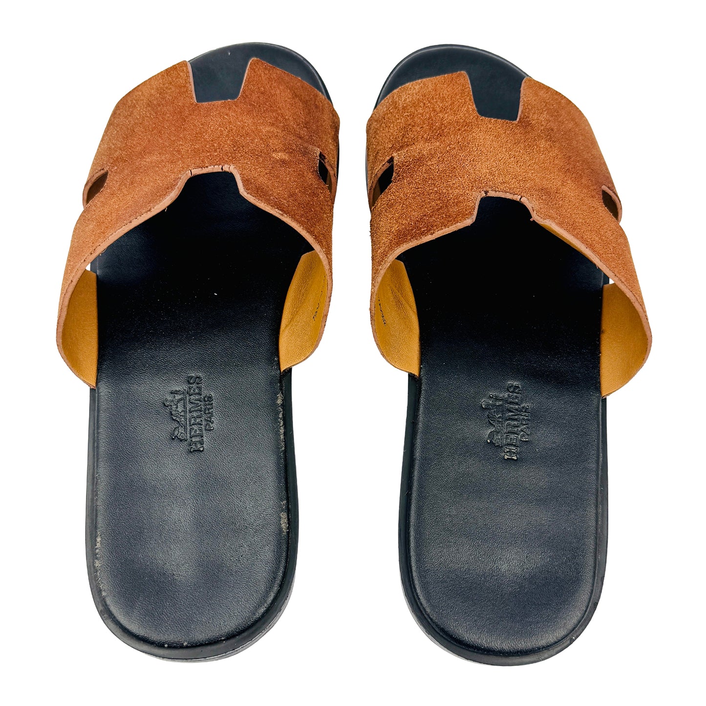 Hermes Izmir Sandal Suede Brown Slippers (Size 41.5/42)