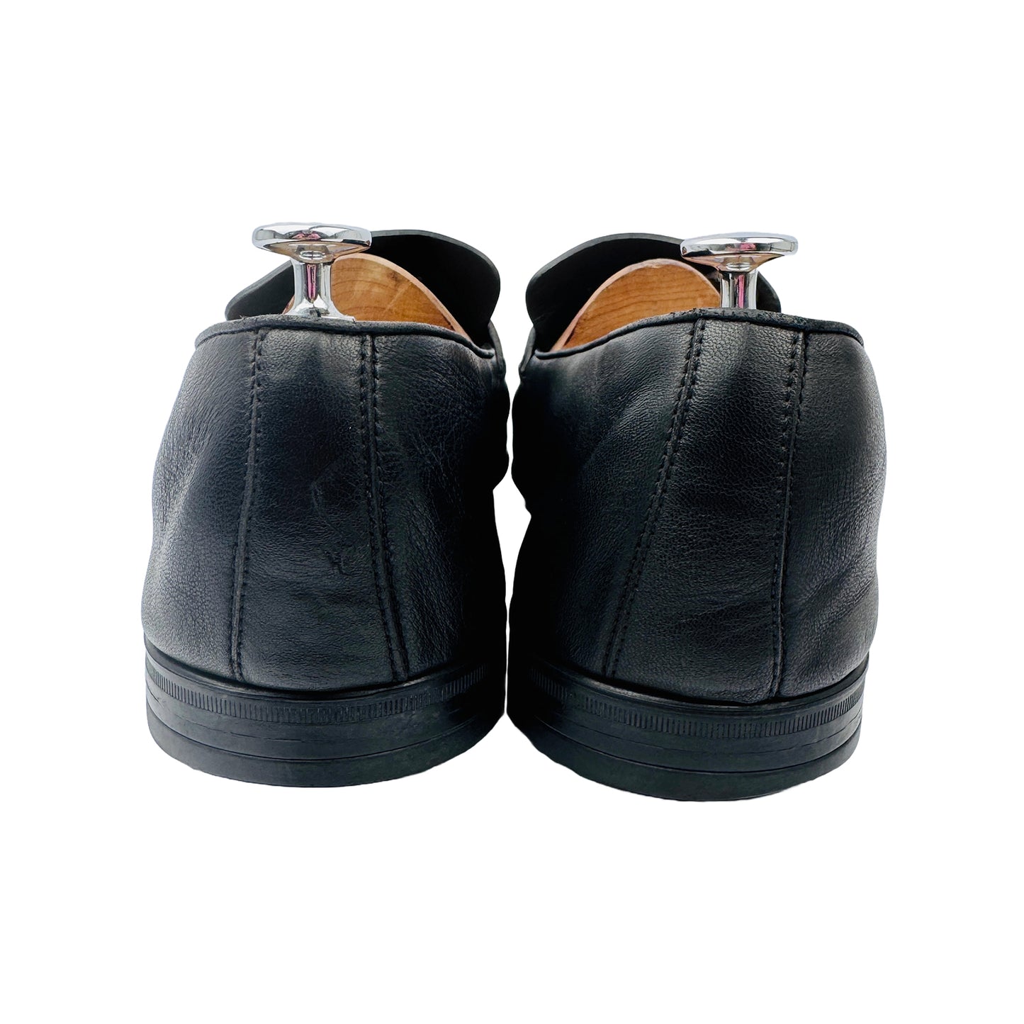 Ermenegildo Zegna L'Asola Hancrafted Black Loafers (Size 45/45.5)