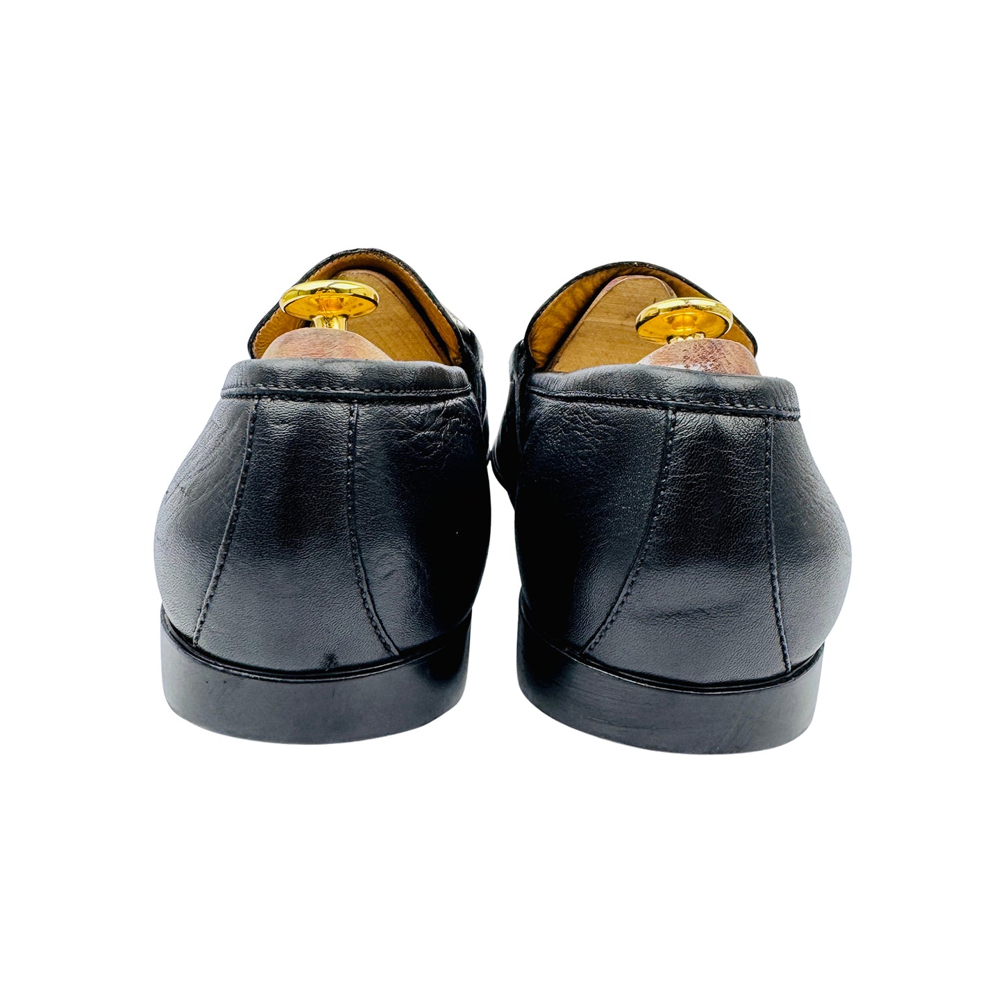 Gucci Men's Black Horsebit Leather Loafers (Size 44/45) - 190004