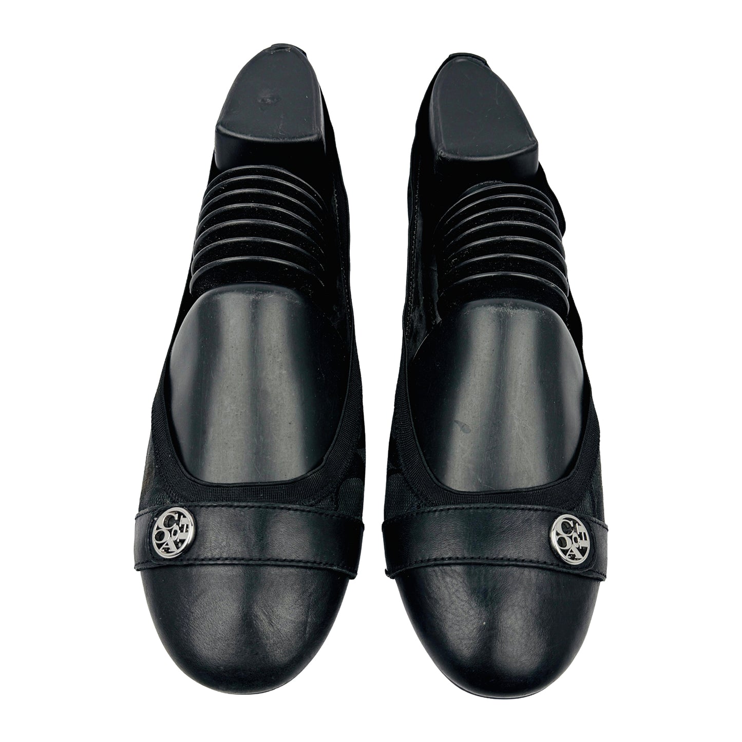 Coach Chelsea Black Cap-Toe Ballet Flats (Size 40/40.5)