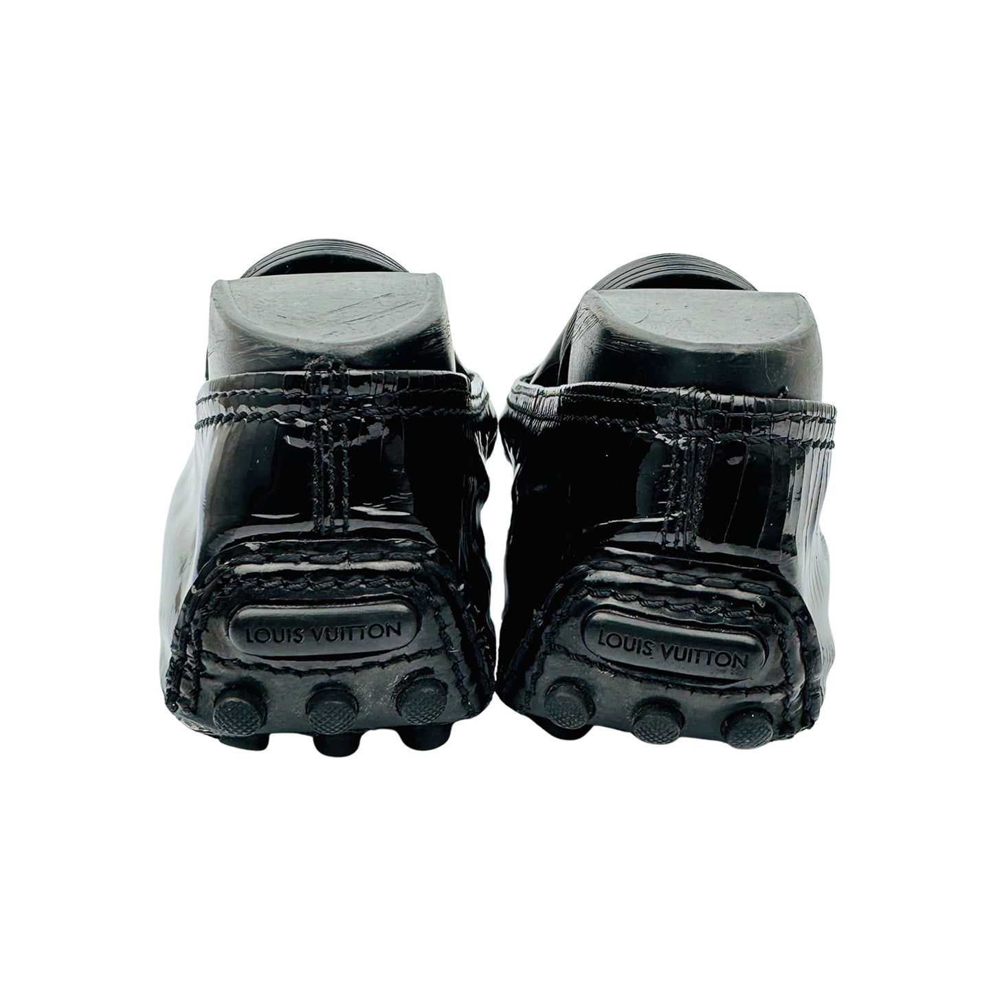 Louis Vuitton Black Patent Leather Flats (Size 39/39.5)