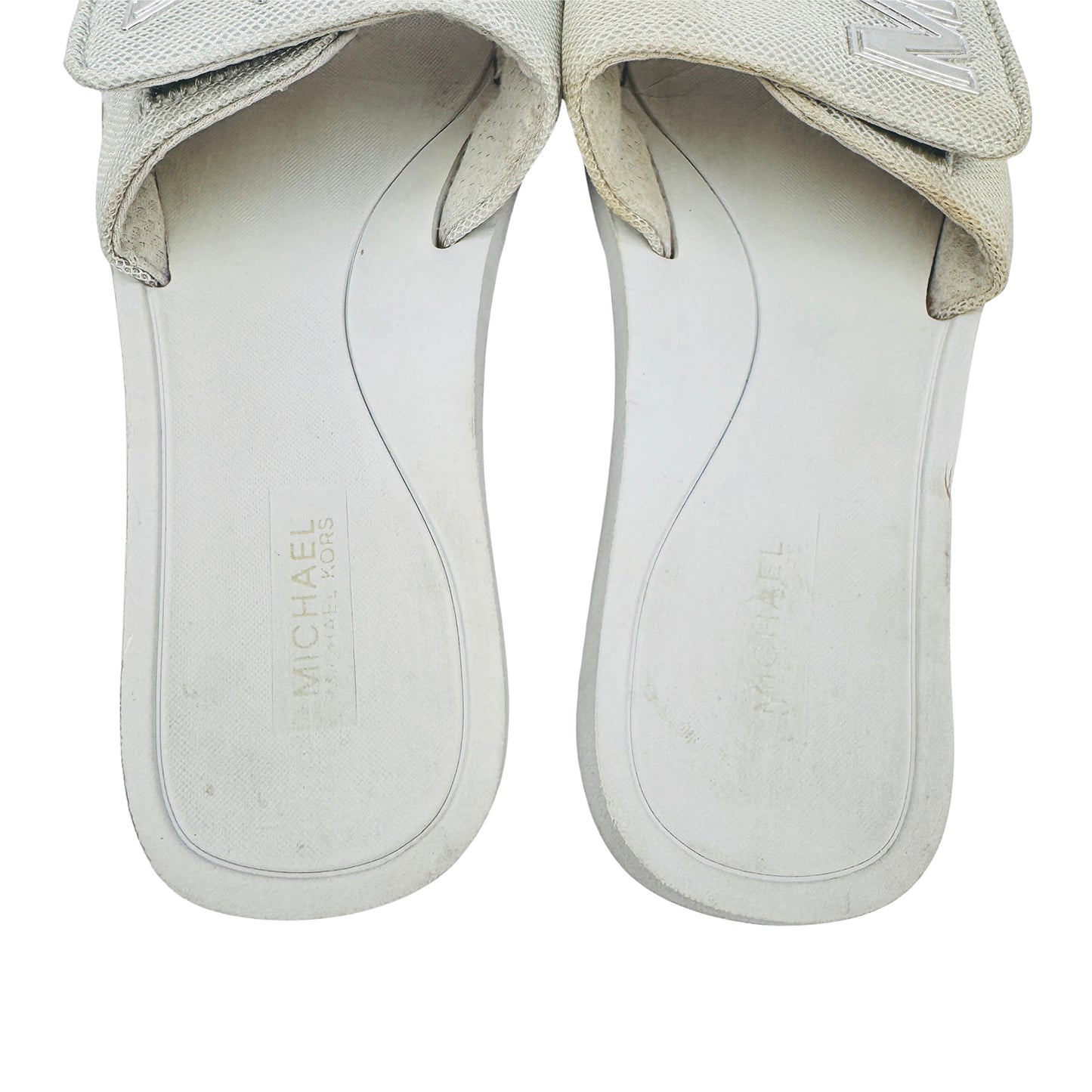 Michael Kors MK Logo Off-White Slides (Size 38/38.5)