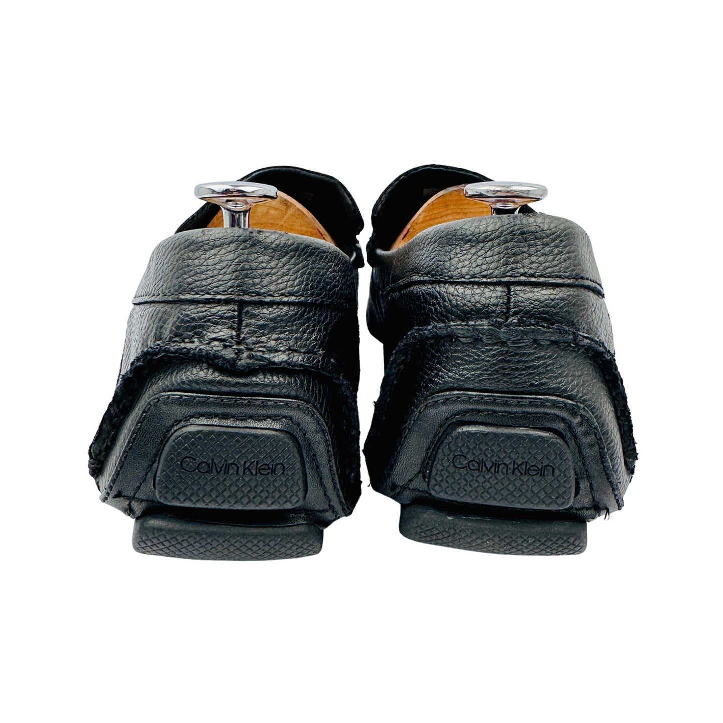 Calvin Klein Merver Black Pebbled Leather Loafers (Size 45.5/46) - CMMERVE-R