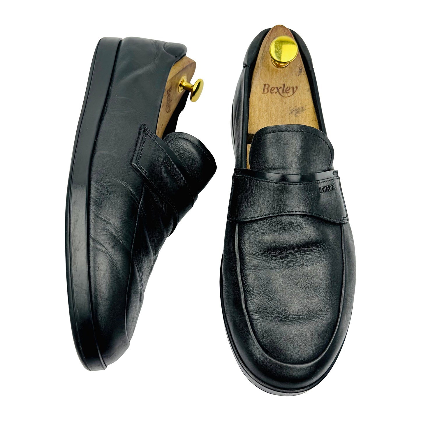 Prada Men's Black Calf Leather Loafer (Size 43)