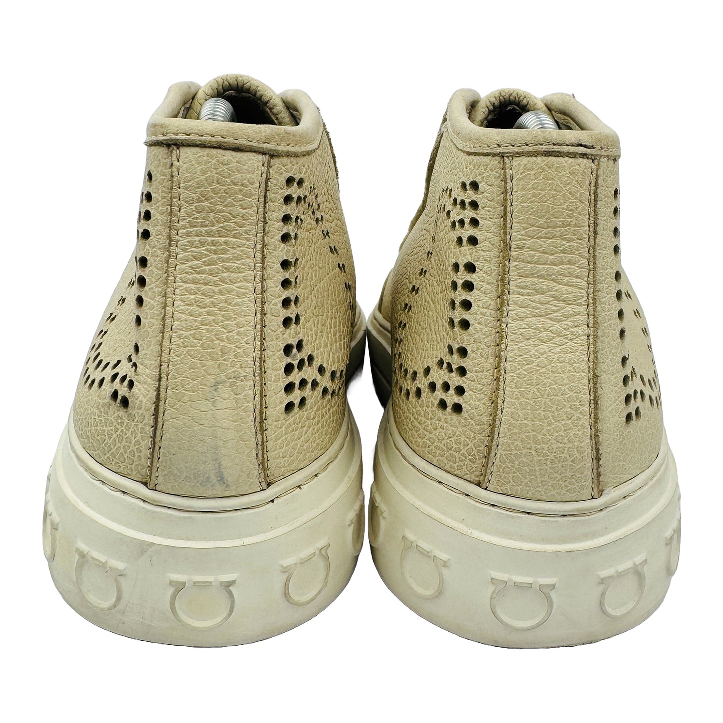 Back Side image of Salvatore Ferragamo Men's Angel Leather Sneakers (Size 42)