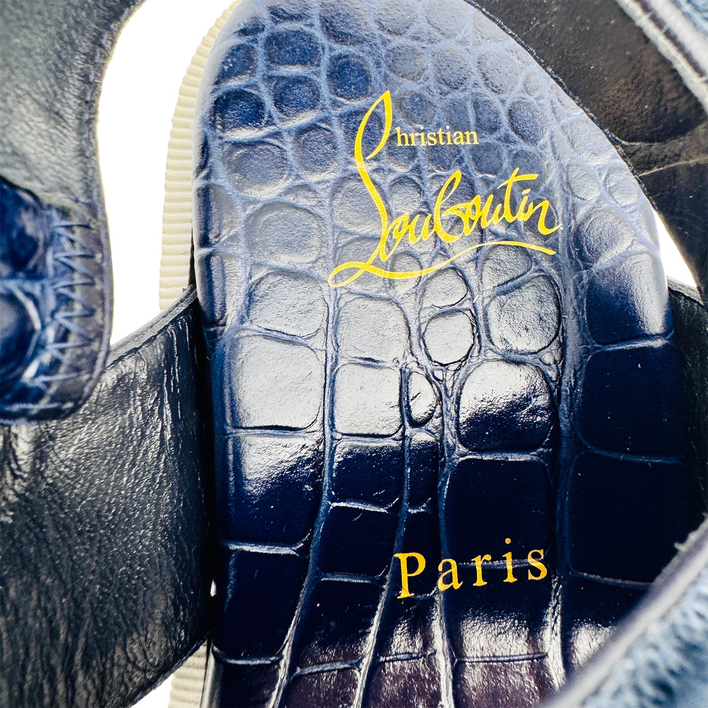 Christian Louboutin Women's Lock Cool Blue Sandals (Size 35.5)