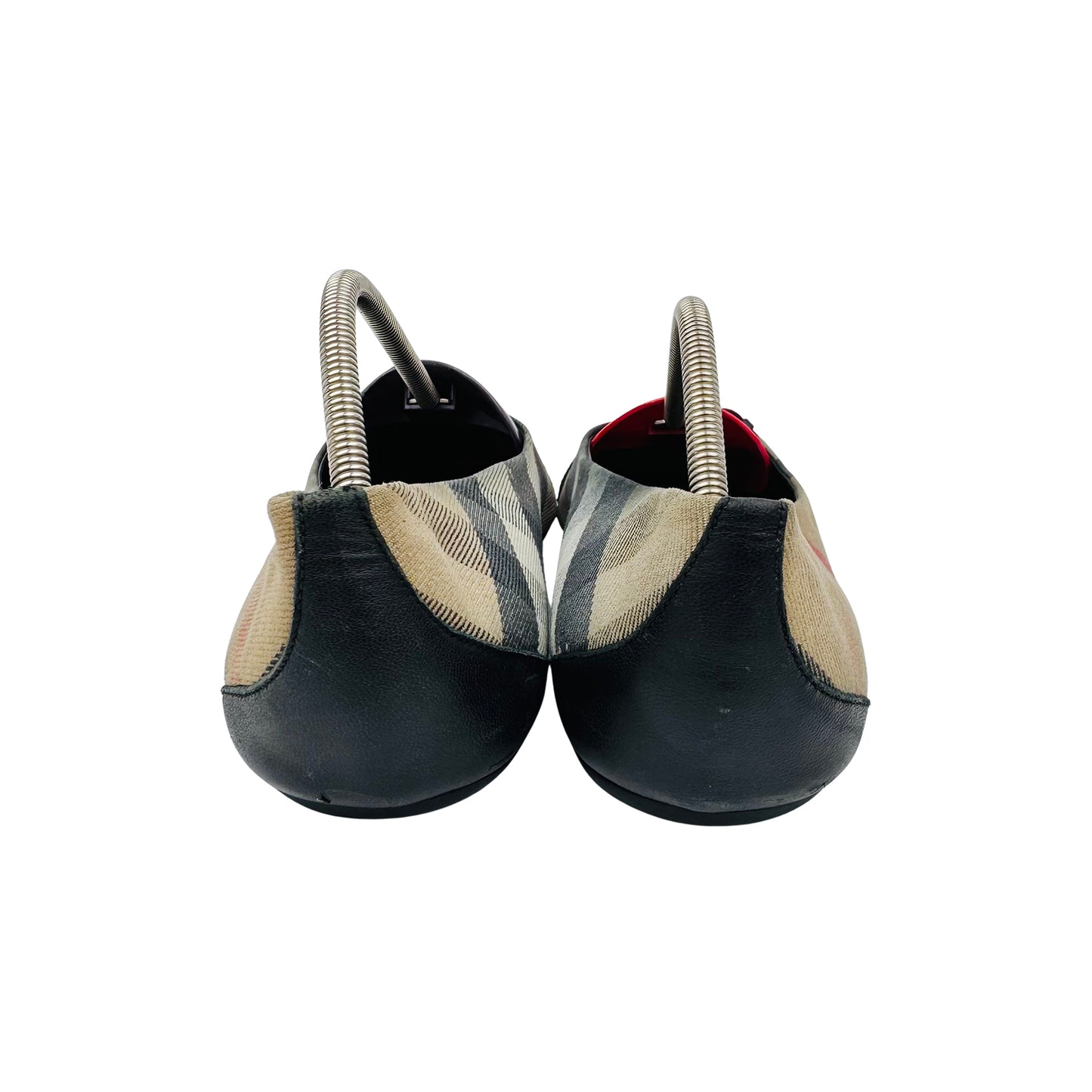 Burberry Women's Check Canvas Italian Flats (Size 39.5/40)