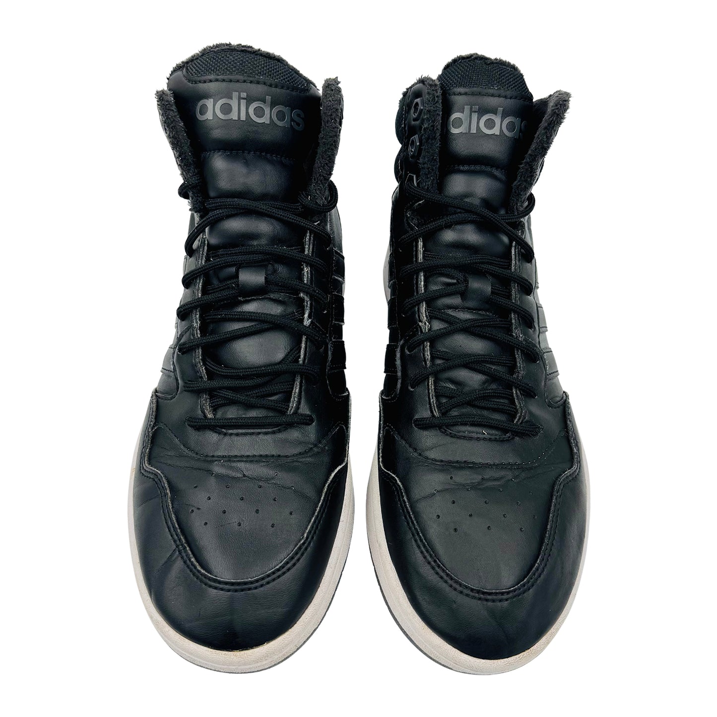 Adidas Men's Hoops 3.0 Black Sneakers (Size 42.5) - GZ6679