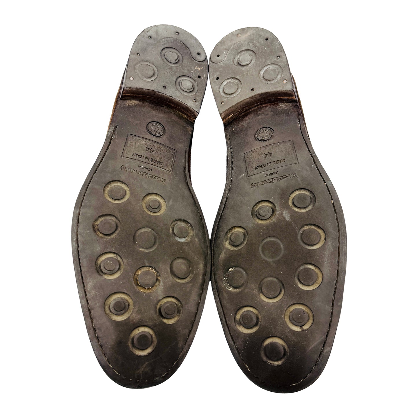 Russell & Bromley Dark Brown Suede Penny Loafers (Size 44/44.5)