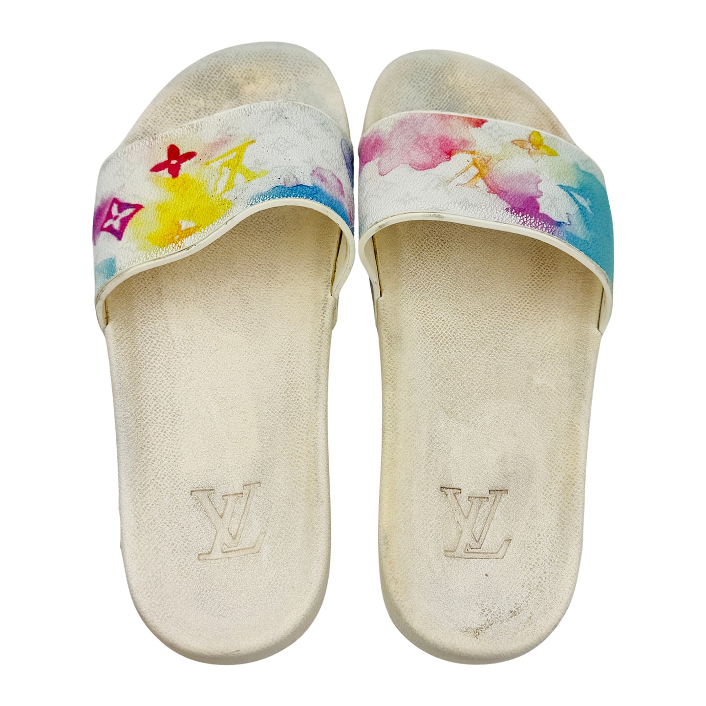Louis Vuitton Men`s Waterfront White Slippers (Size 42/42.5)
