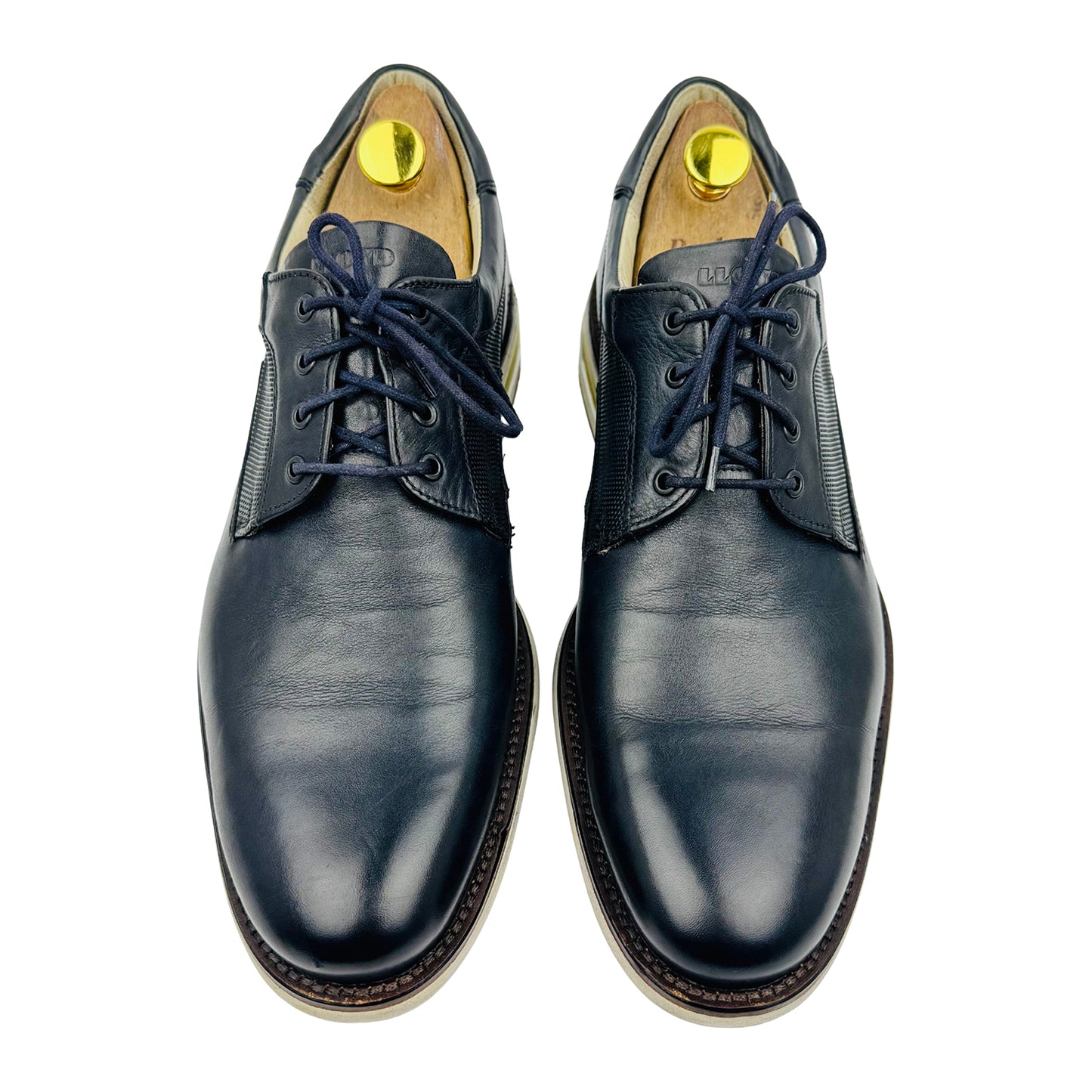 LLOYD Men's Andy Black Leather Shoes (Size 43/43.5)