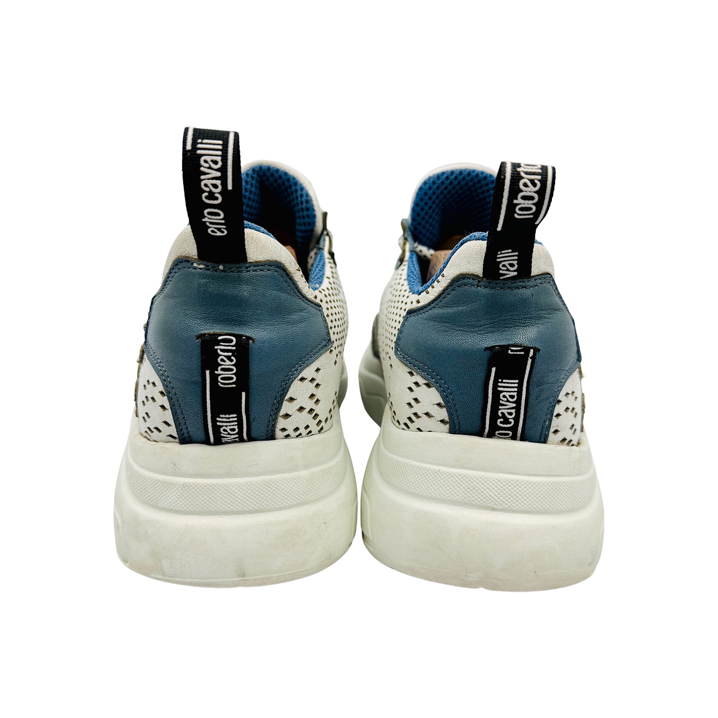 Roberto Cavalli Men's Casual Leather Suede Sneakers (Size 42)