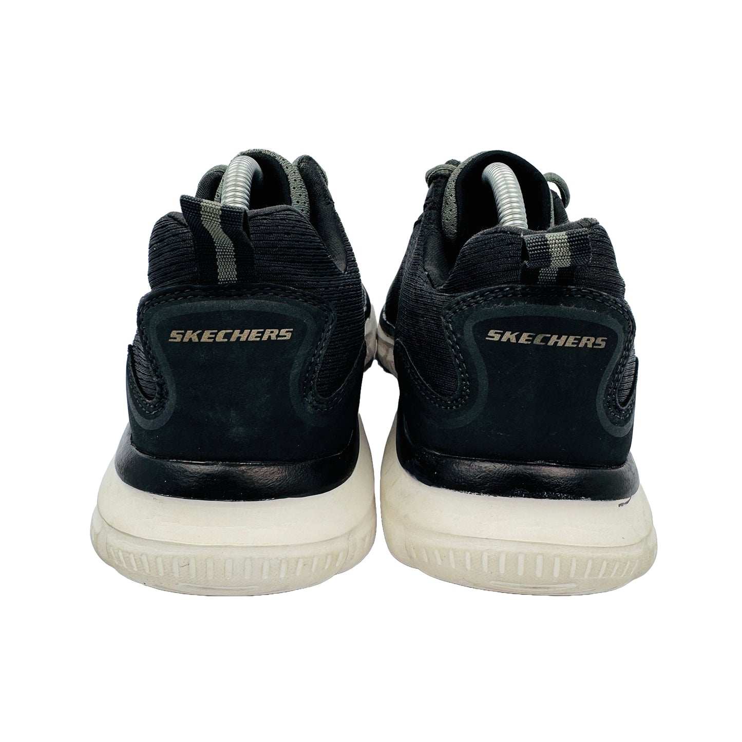 Back Side image of Skechers Men's Track Ripkent Black Sneakers (42/42.5) - 232399 OLSK