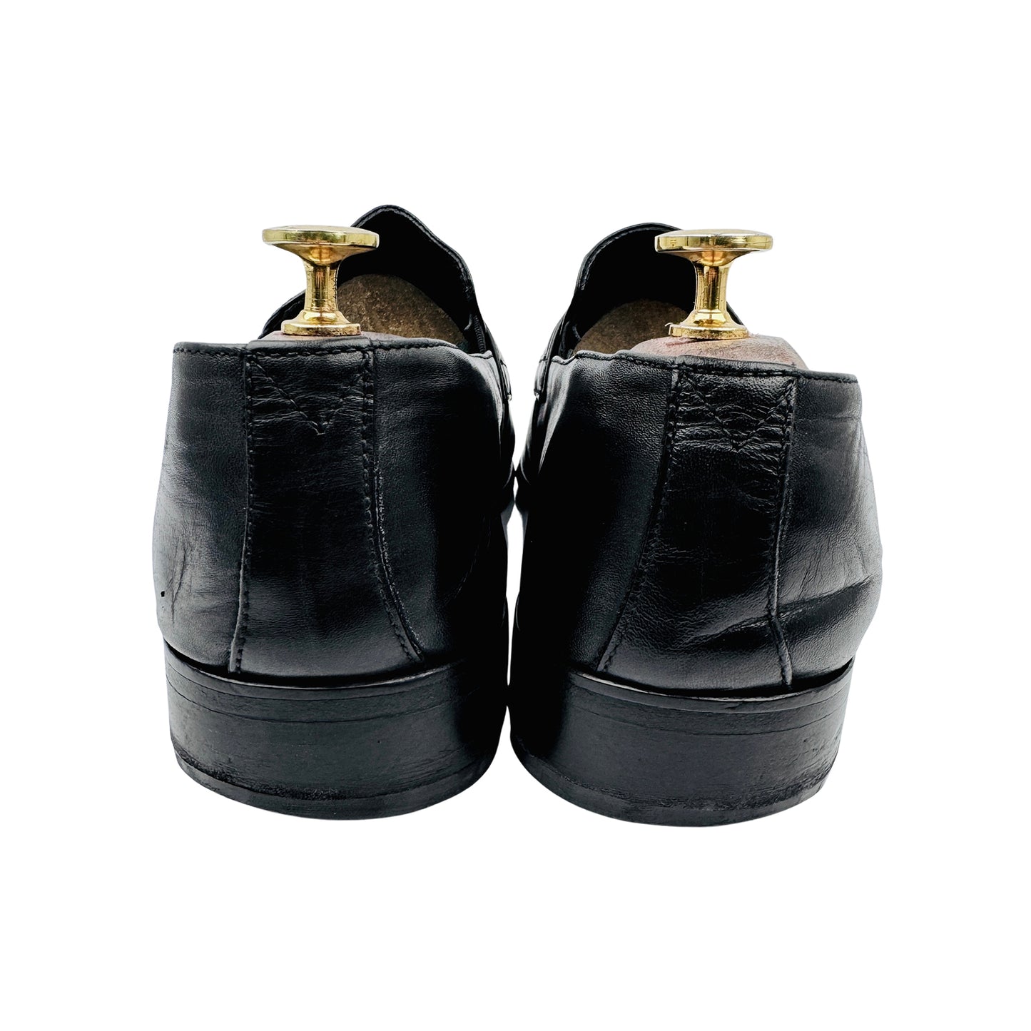Hugo Boss Men's Black Leather Penny Heel Loafers (Size 42.5)