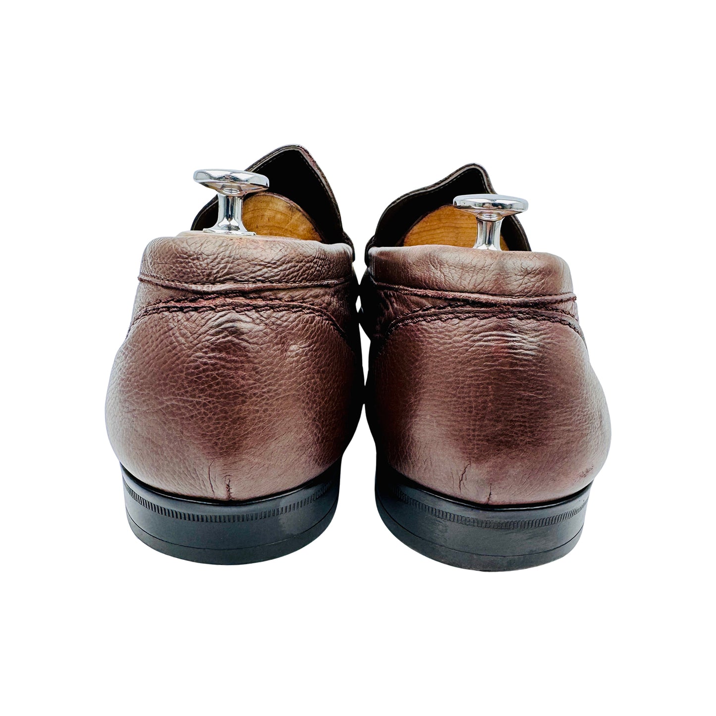 Monte Rosso Chocolate Leather Horsebit Loafers (Size 46.5/47)