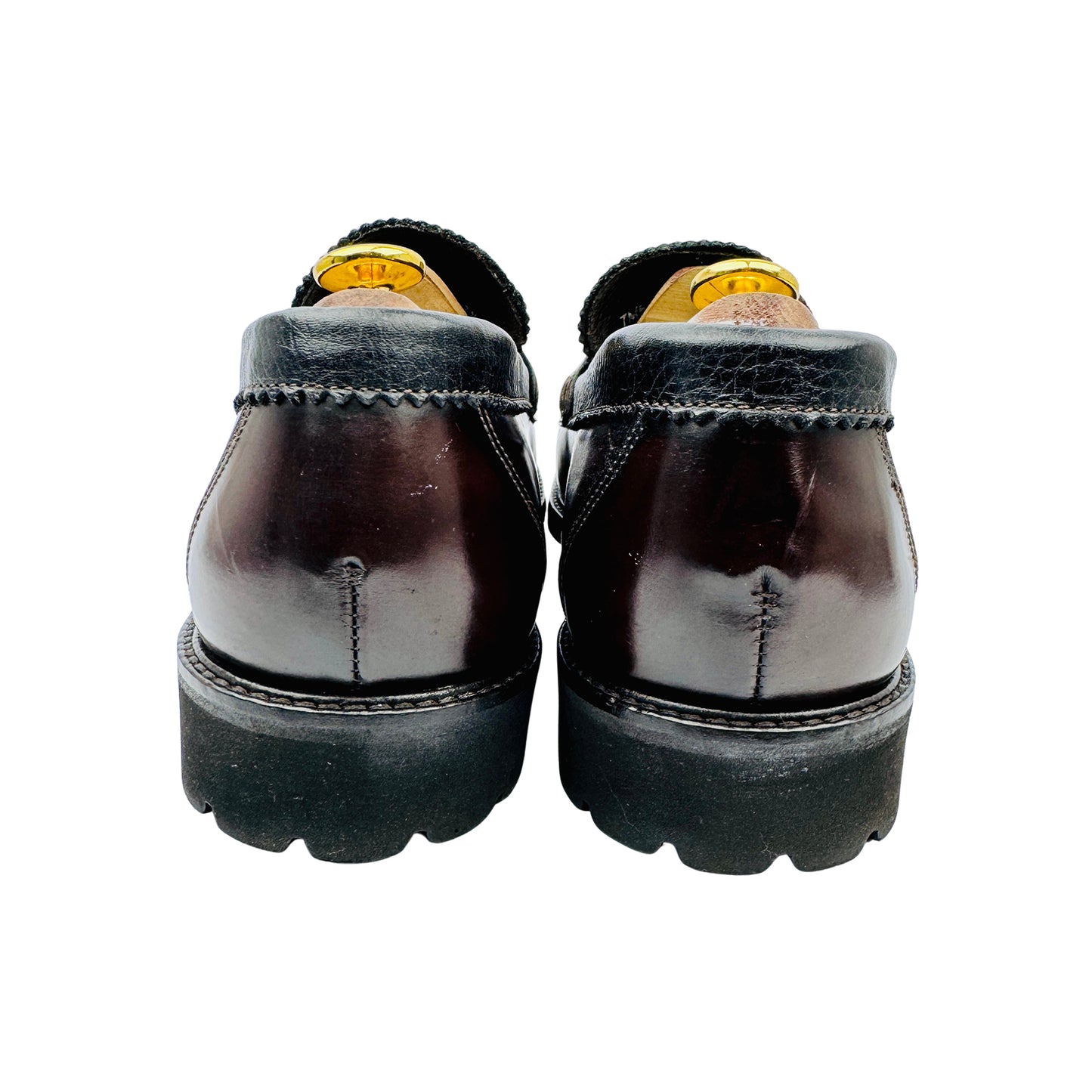 Corneliani Men's Black Brown Leather Loafers (Size 42.5)