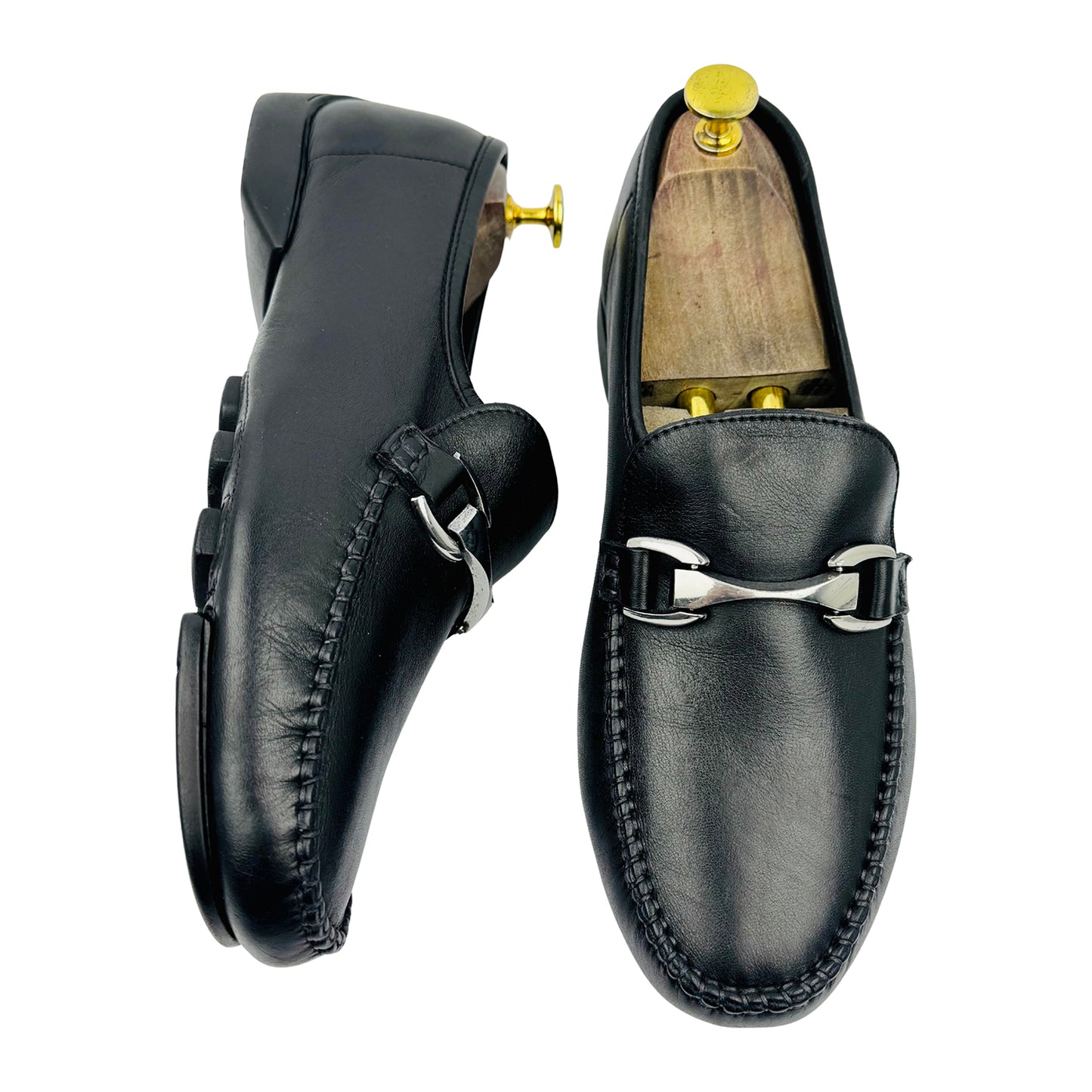 Salvatore Ferragamo Gancini Horsebit Black Loafer (Size 42)