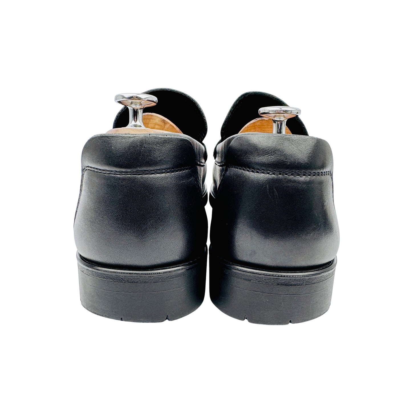 Salvatore Ferragamo Men's Gancini Ornament Black Loafers (Size 44/44.5)