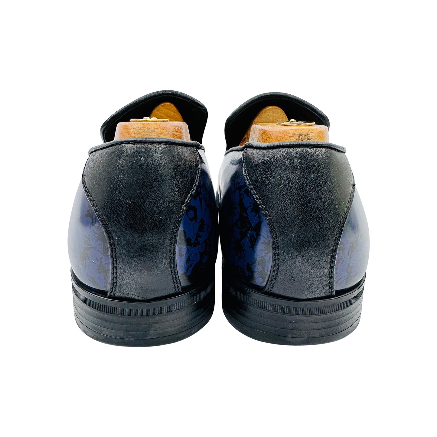 Jimmy Choo Blue Floral Tassel Patent Loafers (Size 43/43.5)