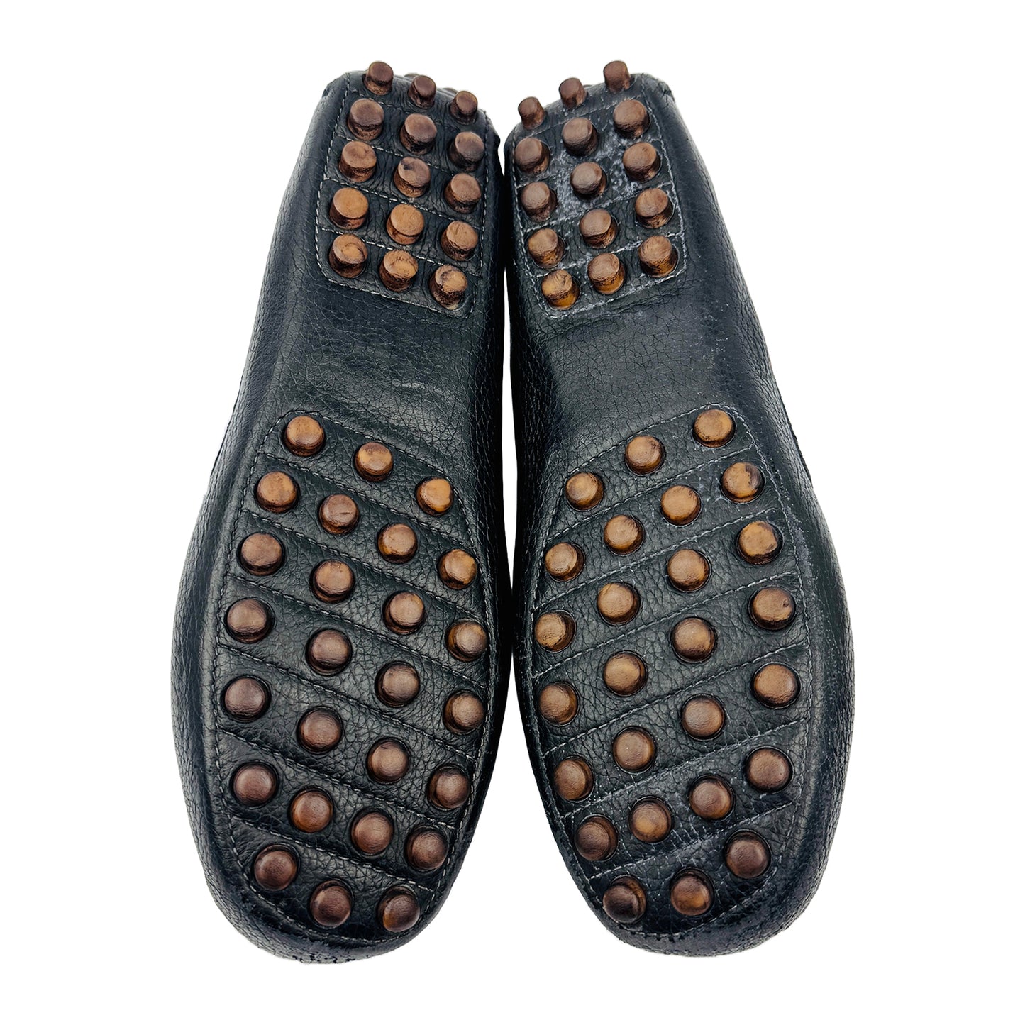 GF Ferre Buckle Grain Leather Moccasins (Size 38)