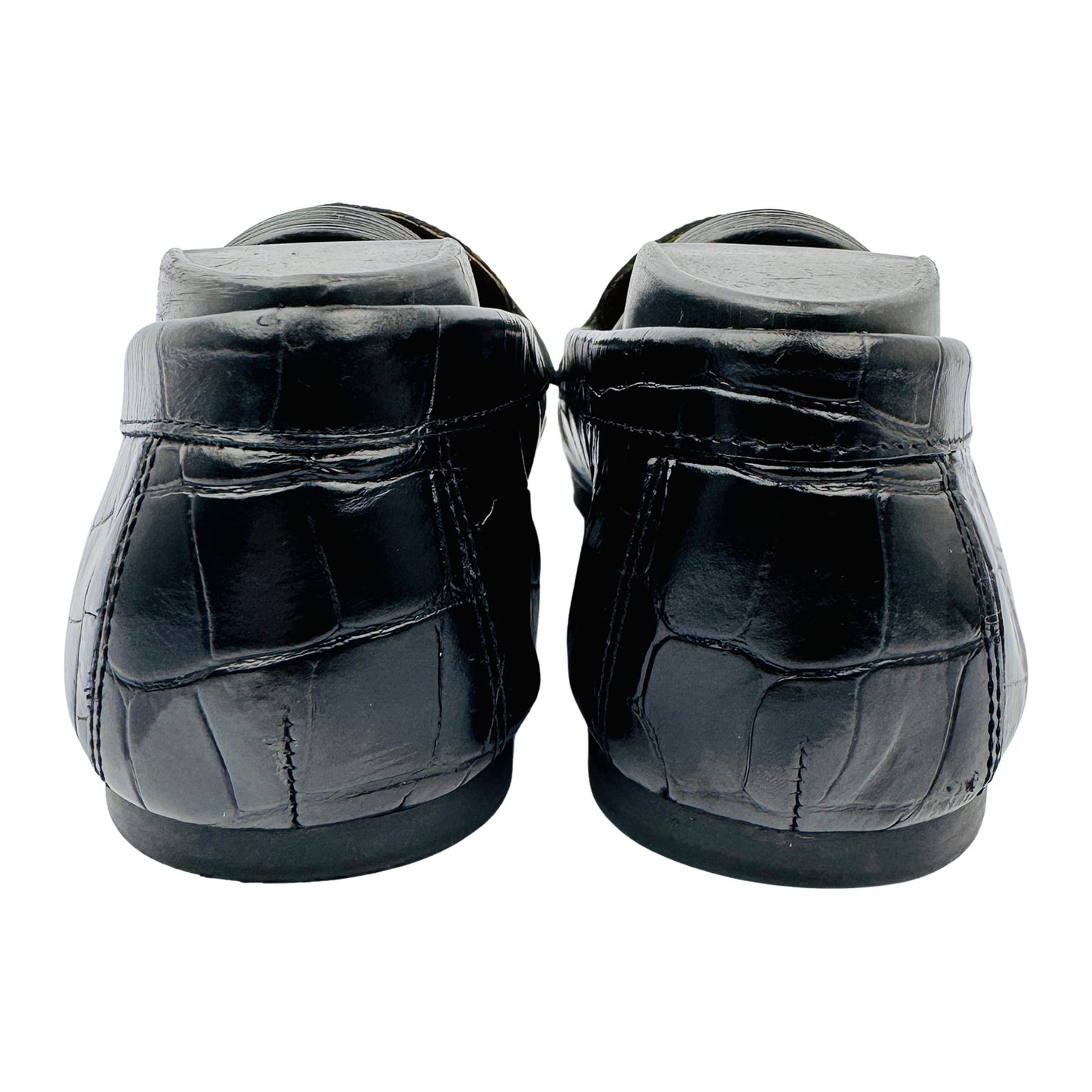 Back Side image of Ralph Lauren Crocodile Averi Loafers (Size 39) - 802824660001
